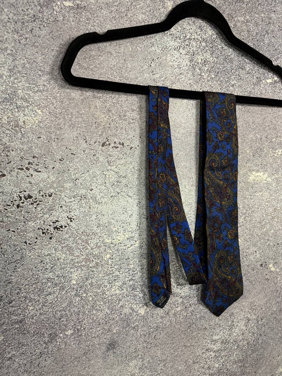 Designer × Vintage Tie Paco Rabbane Men's Logo Comfortable Silk Practical Blue Size ONE SIZE - 2 Thumbnail