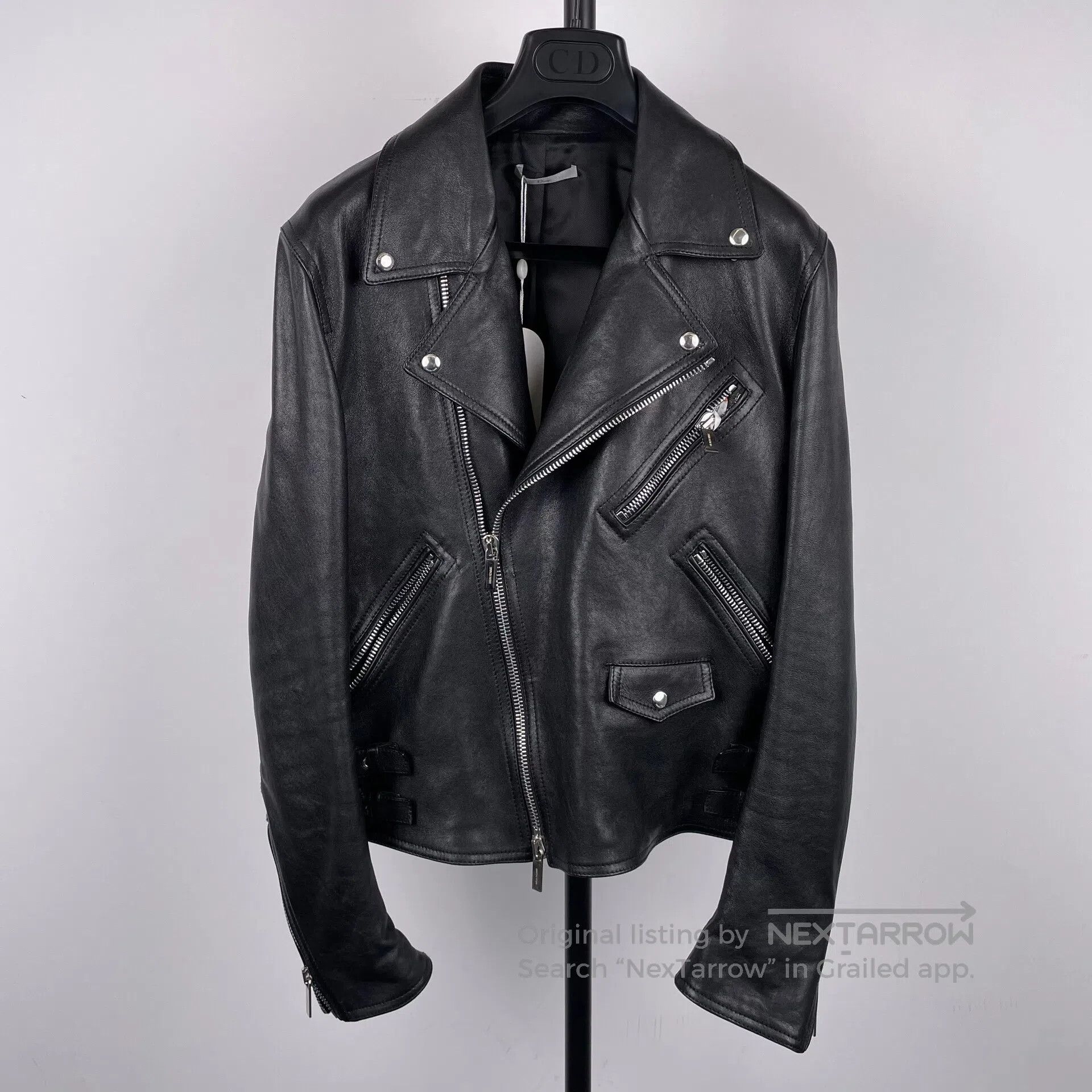 Dior × Vintage Christian Dior Le Connaisseur Leather Biker Jacket