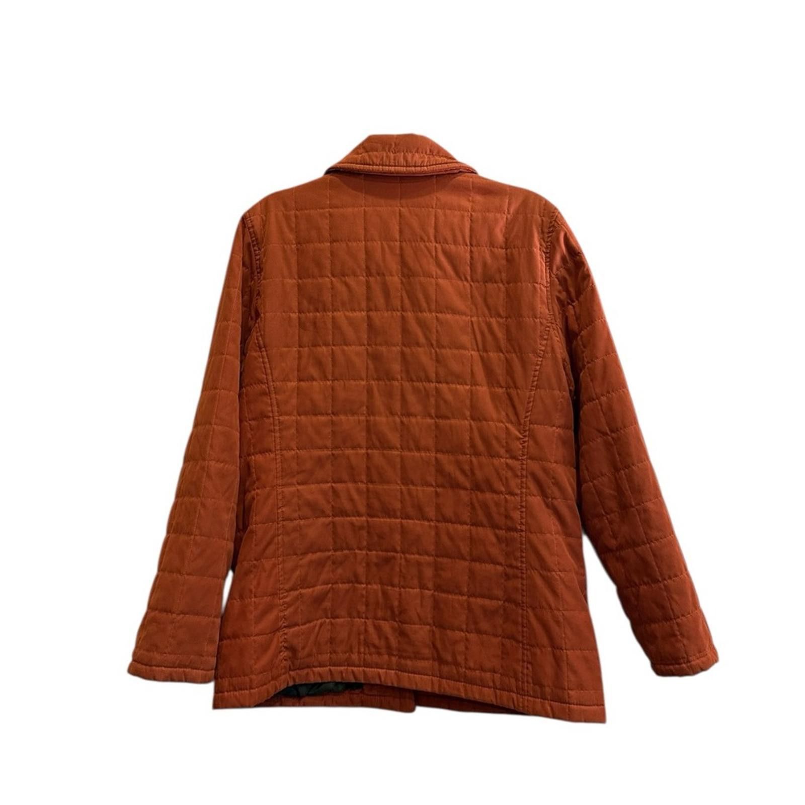 Beretta Beretta Women's Vintage Quilted Chore Coat Burnt Orange Sz L Size L / US 10 / IT 46 - 2 Thumbnail