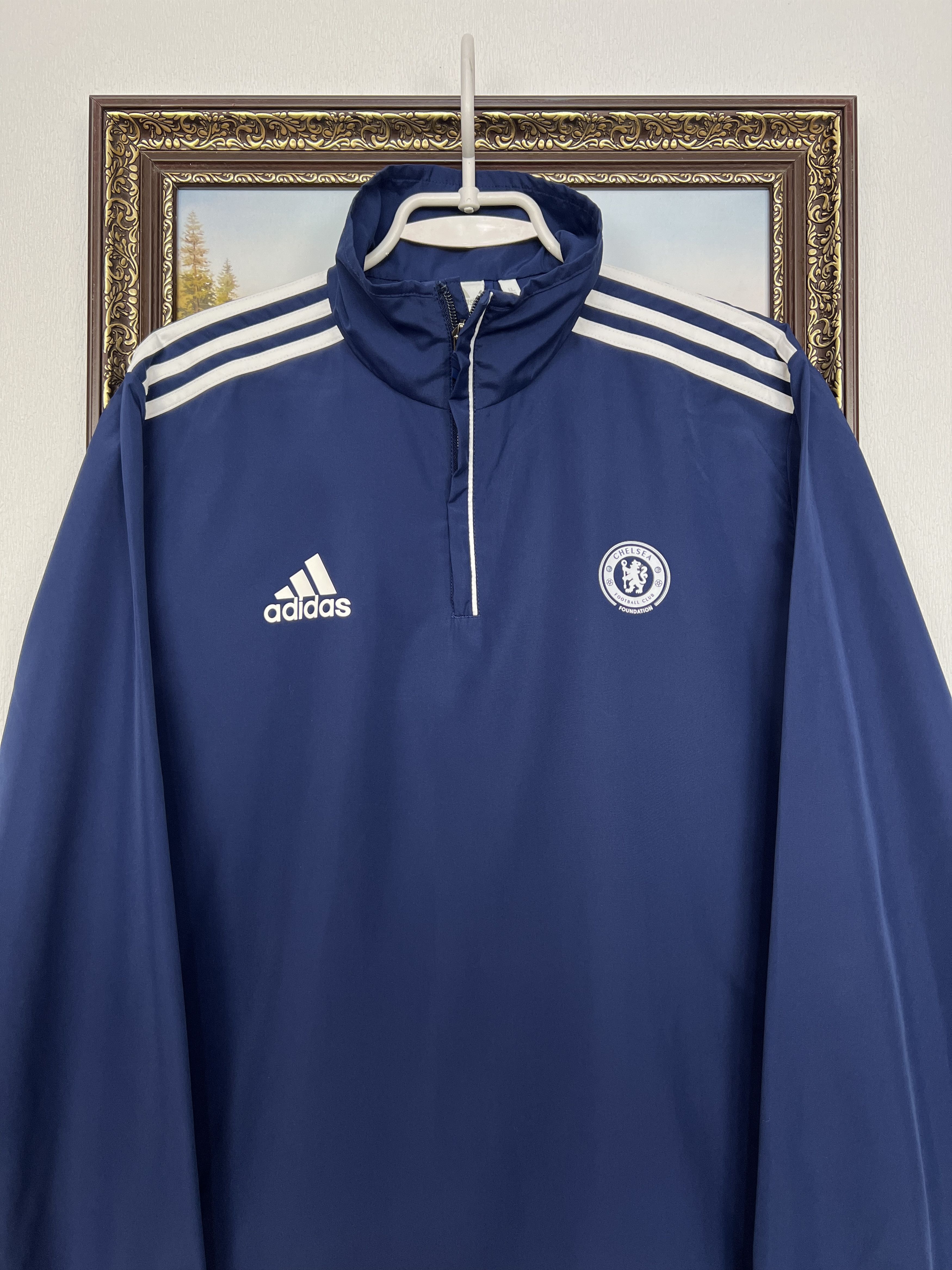 Vintage Chelsea Football Jacket Blue Soccer 1/4 Zip