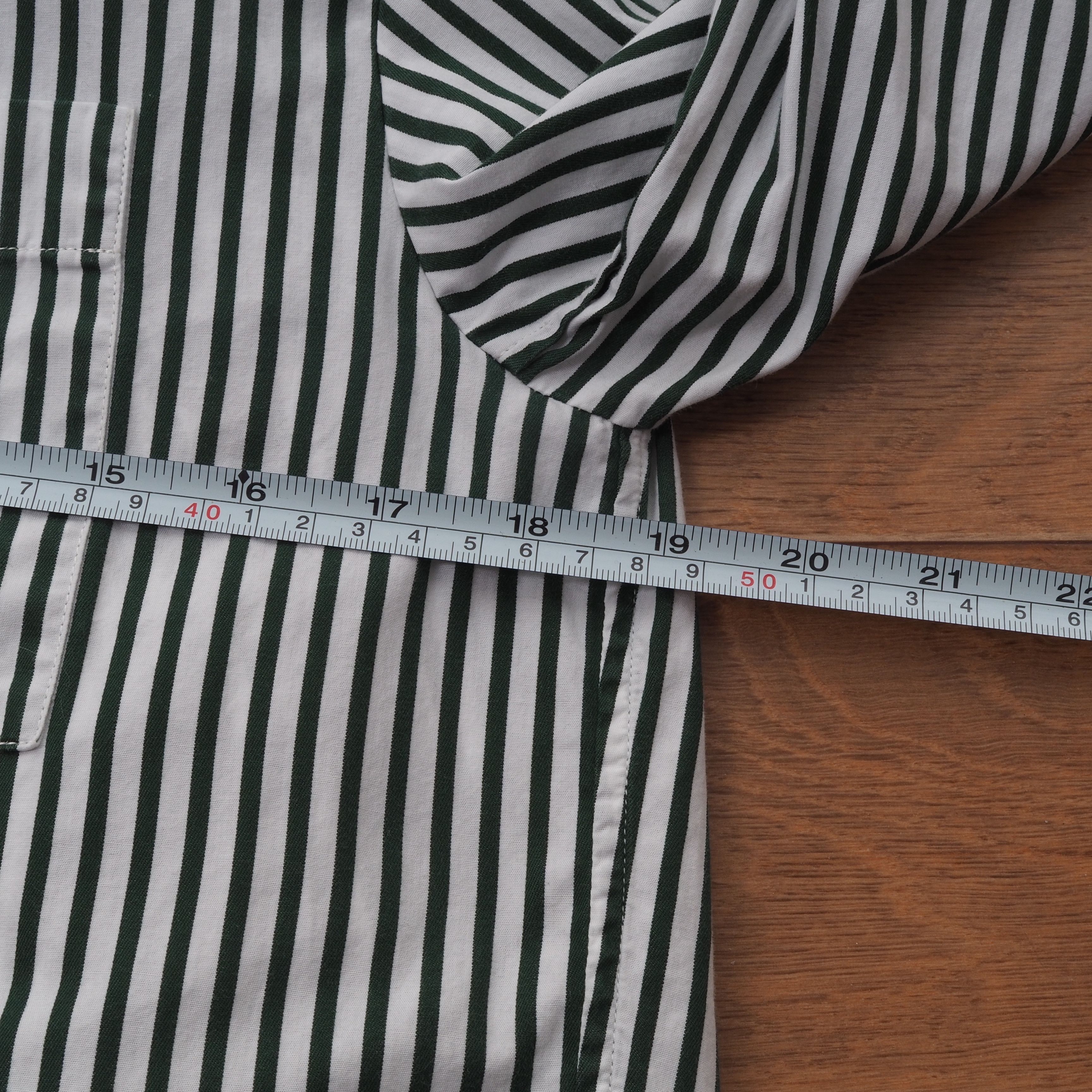 Maje Maje Paris Women's Green White Stripe Cotton Blouse Shirt Size S / US 4 / IT 40 - 9 Thumbnail