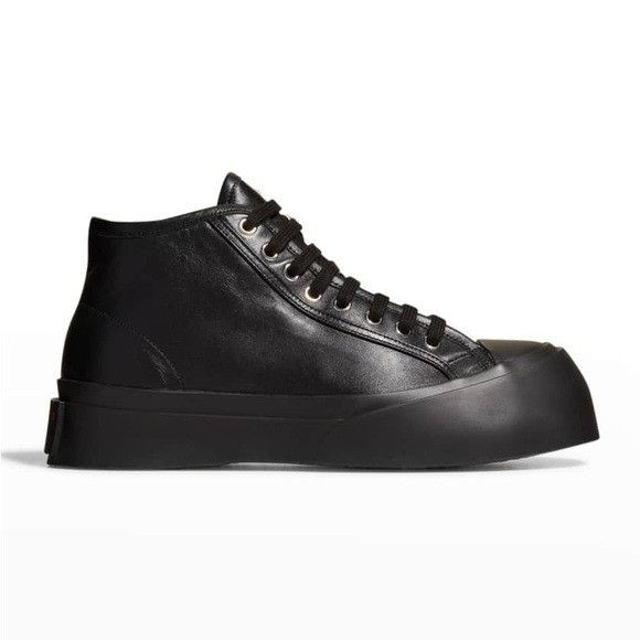 Marni Marni Pablo High-Top Lace-Up Leather Sneakers Black Men’s EU Size US 6 / EU 39 - 1 Thumbnail