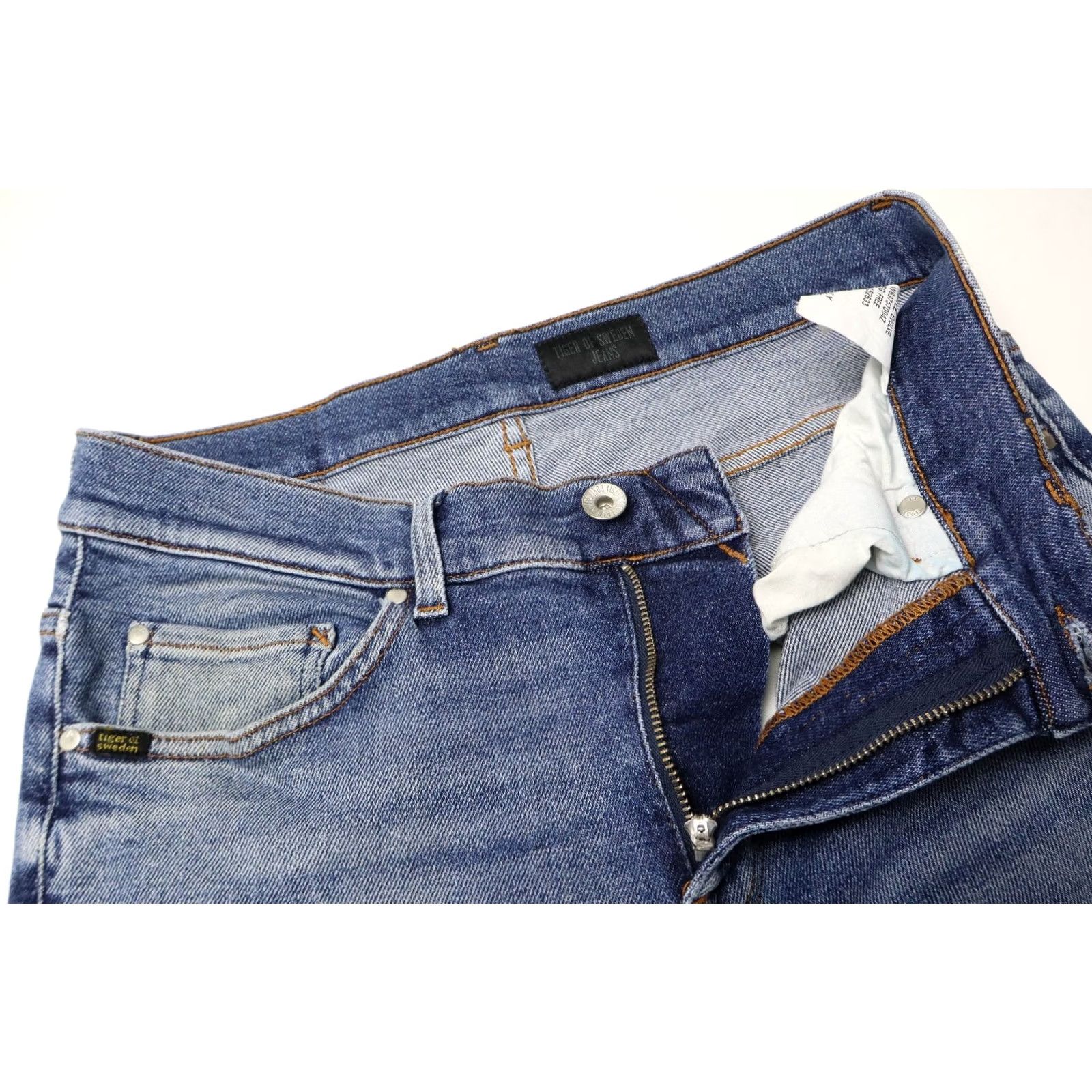 Tiger of Sweden Tiger of Sweden Jeans Men's Evolve W31/L32 Blue Faded Whiskers Stretched Zip Fly Size US 31 - 4 Thumbnail