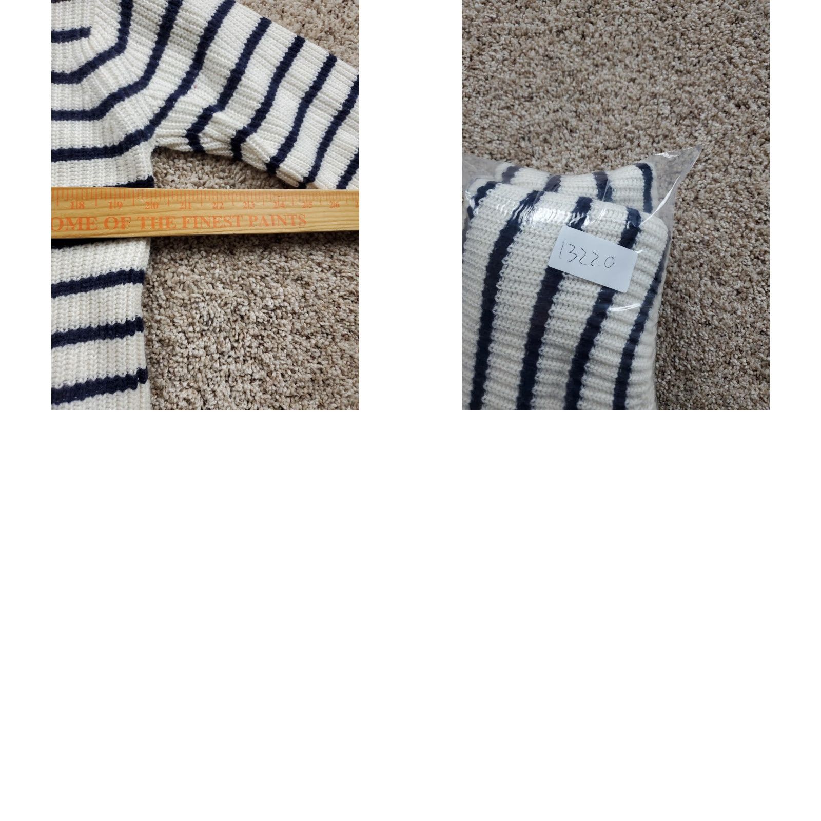 J.Crew J.Crew Sweater Womens Medium Navy White Stripe Wool Blend Turtleneck Pullover Size M / US 6-8 / IT 42-44 - 9 Thumbnail