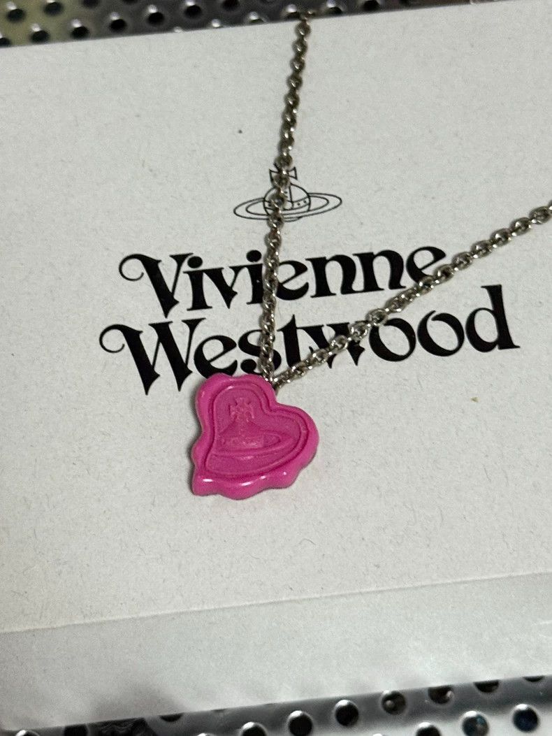 Vivienne Westwood Vivienne Westwood Pink lacquered earrings and necklace Size ONE SIZE - 5 Thumbnail