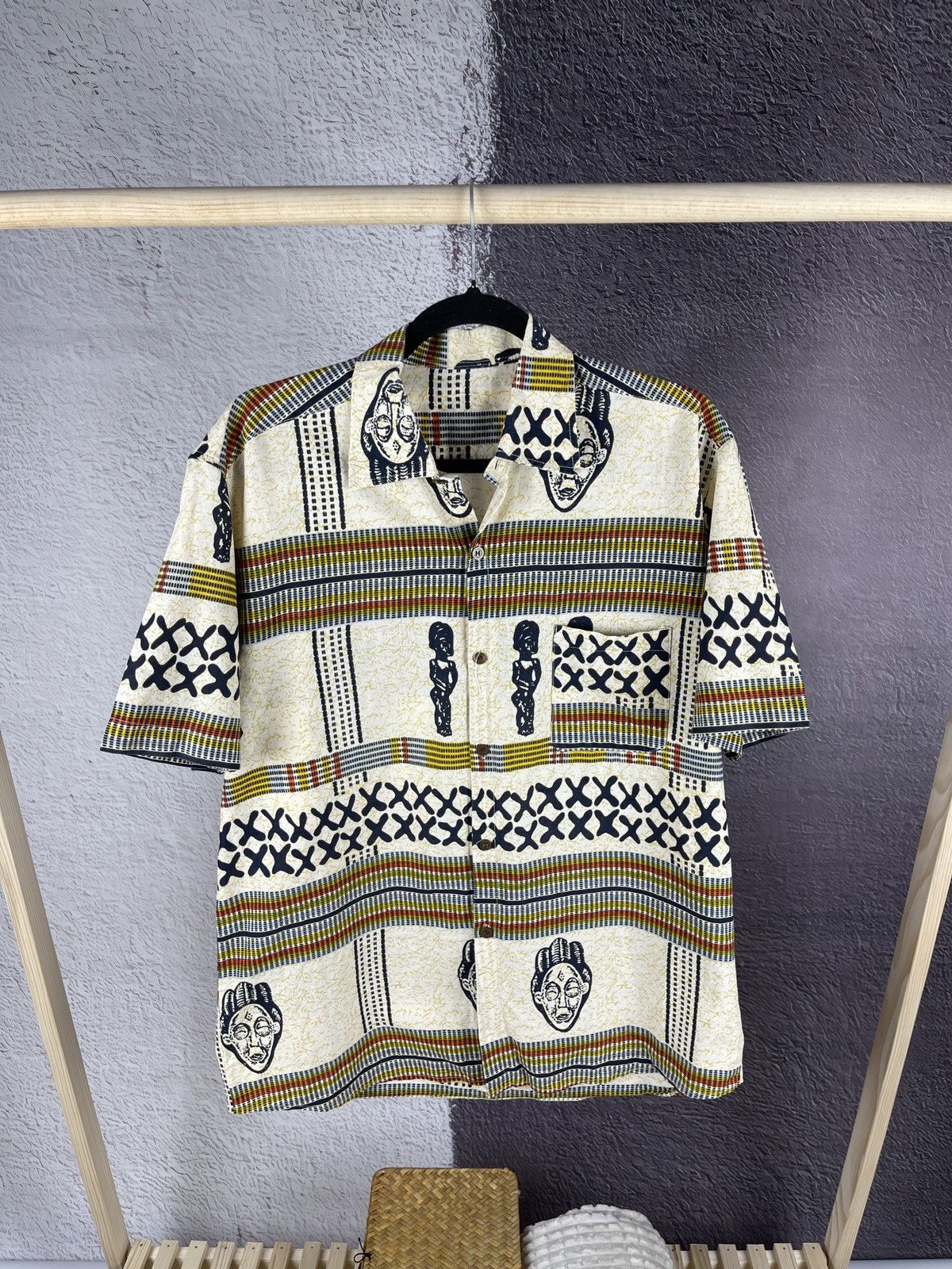 Vintage Vintage Egyptian Pharaoh pattern ss shirt Hawaiian Size US L / EU 52-54 / 3 - 2 Thumbnail