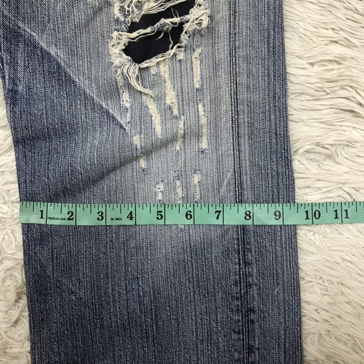 If Six Was Nine Vintage Bartack Work Clothing Distressed Denim Jeans Size US 34 / EU 50 - 19 Thumbnail