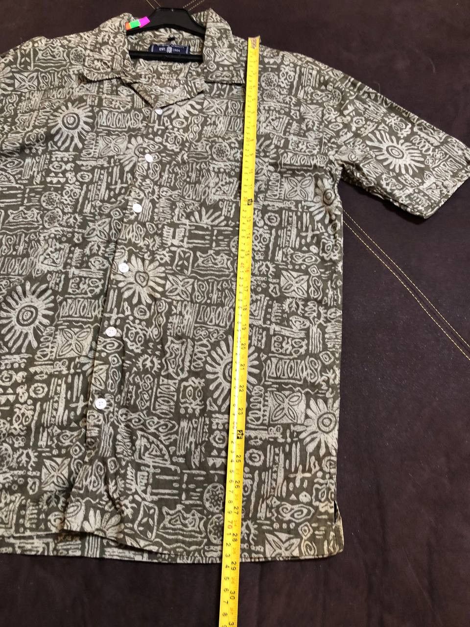 Vintage Giorgio Short Sleeve Abstract Print Button Up Down Shirt Size US L / EU 52-54 / 3 - 4 Thumbnail
