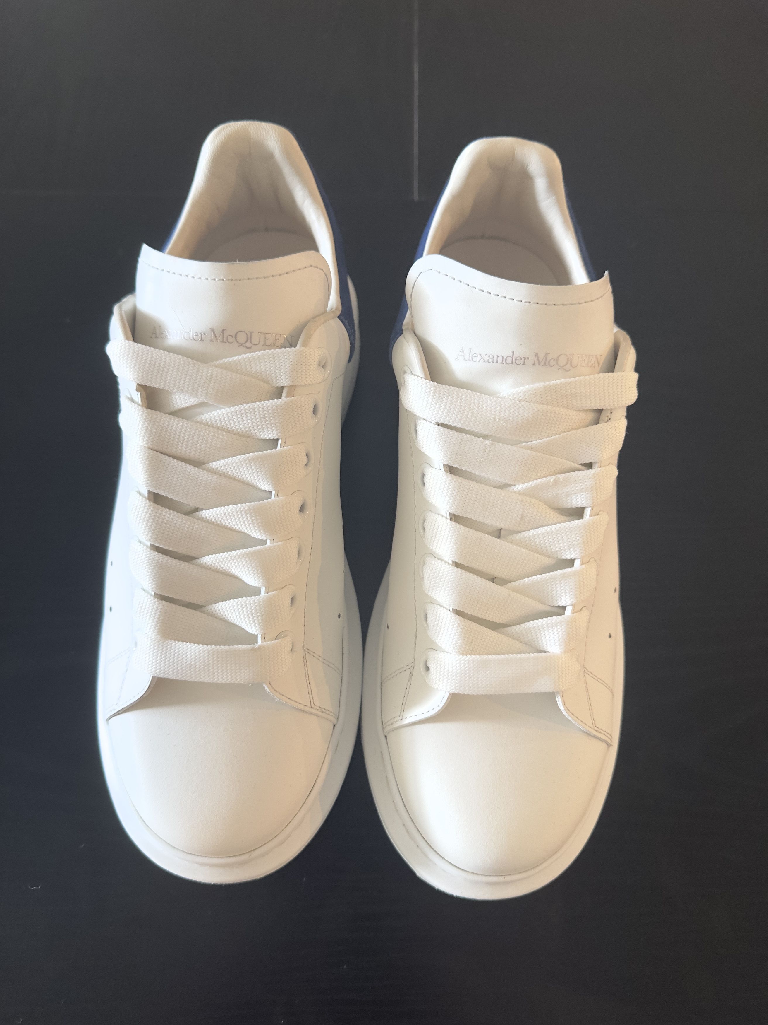 Alexander McQueen Men's Oversized Sneaker in White/Paris Blue Size US 7 / EU 40 - 1 Thumbnail