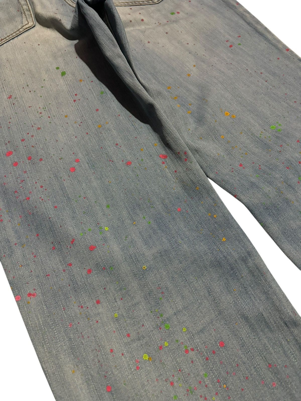 Issey Miyake × Ne-Net Vtg Deadstock Issey Miyake Ne-Net Paint Splash Jeans Denim Size US 30 / EU 46 - 6 Thumbnail