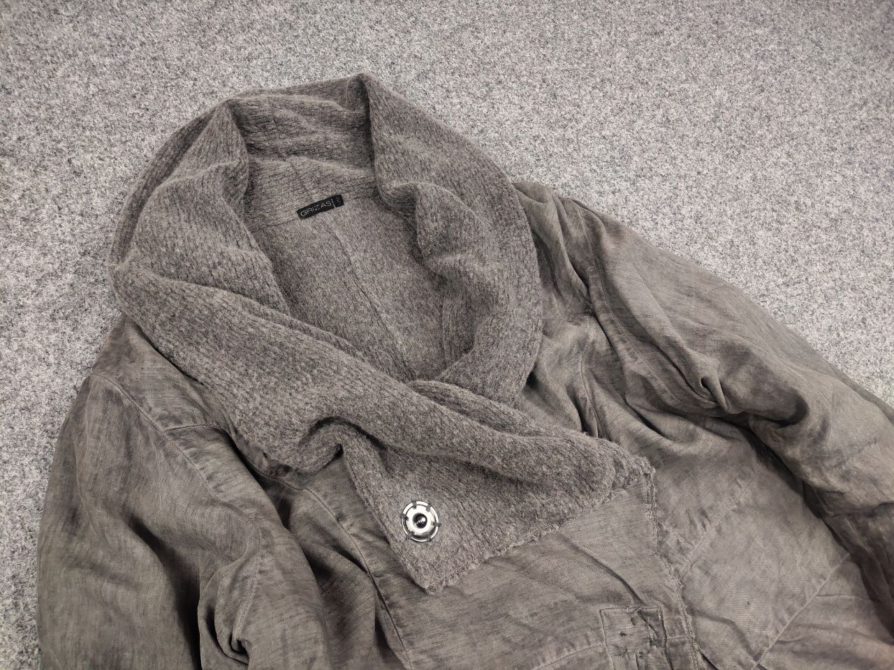 Other Grizas Design Garment Dyed Gray Oversized Jacket Silk Wool Size M / US 6-8 / IT 42-44 - 7 Thumbnail