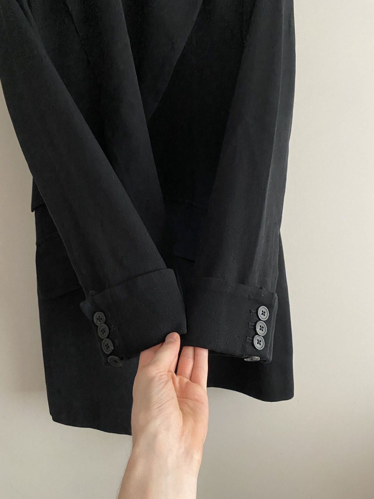 Ann Demeulemeester Ann Demeulemeester avantgarde black coat with asymmetric cut Size XS / US 0-2 / IT 36-38 - 5 Thumbnail