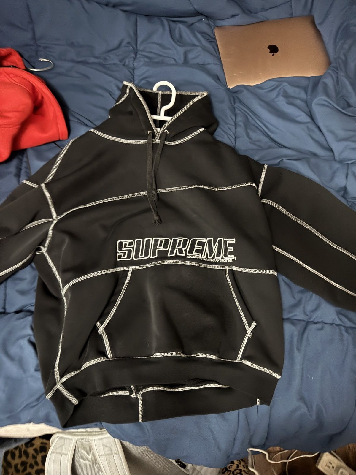 Supreme Supreme Coverstitch Hooded Sweatshirt Size US L / EU 52-54 / 3 - 2 Thumbnail