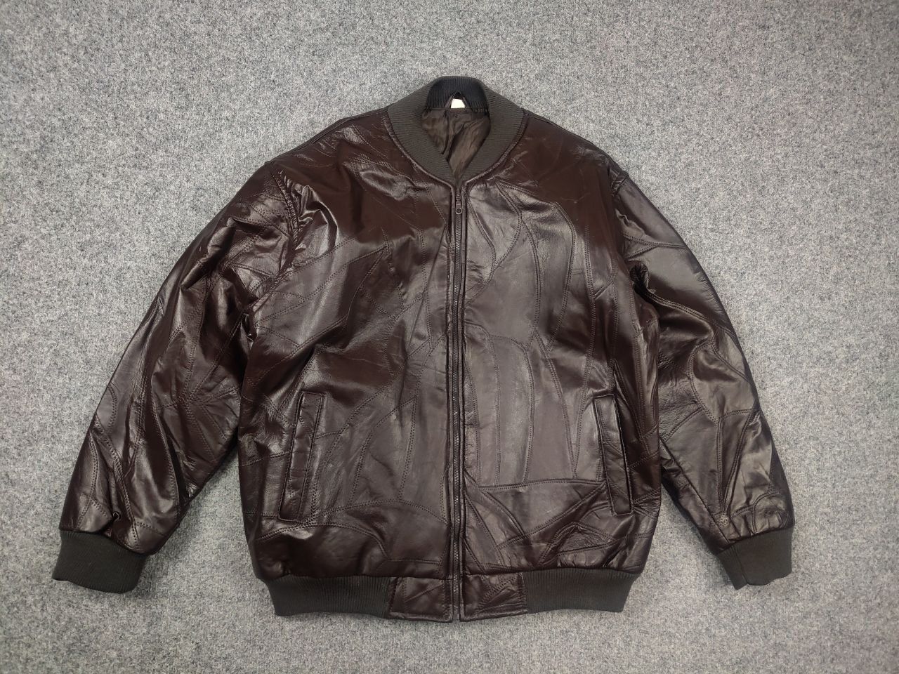 If Six Was Nine Vintage 90's brown patched leather bomber Jacket LGB Rick Size US XL / EU 56 / 4 - 2 Thumbnail