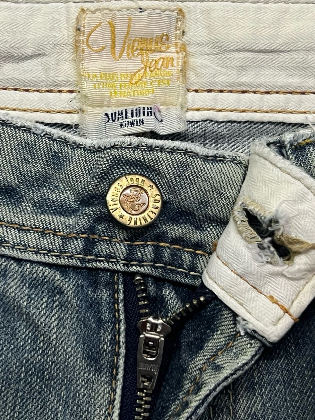 Edwin Vintage SOMETHING by EDWIN Made in Japan Y2K Bootcut Denim Size 31" - 11 Thumbnail