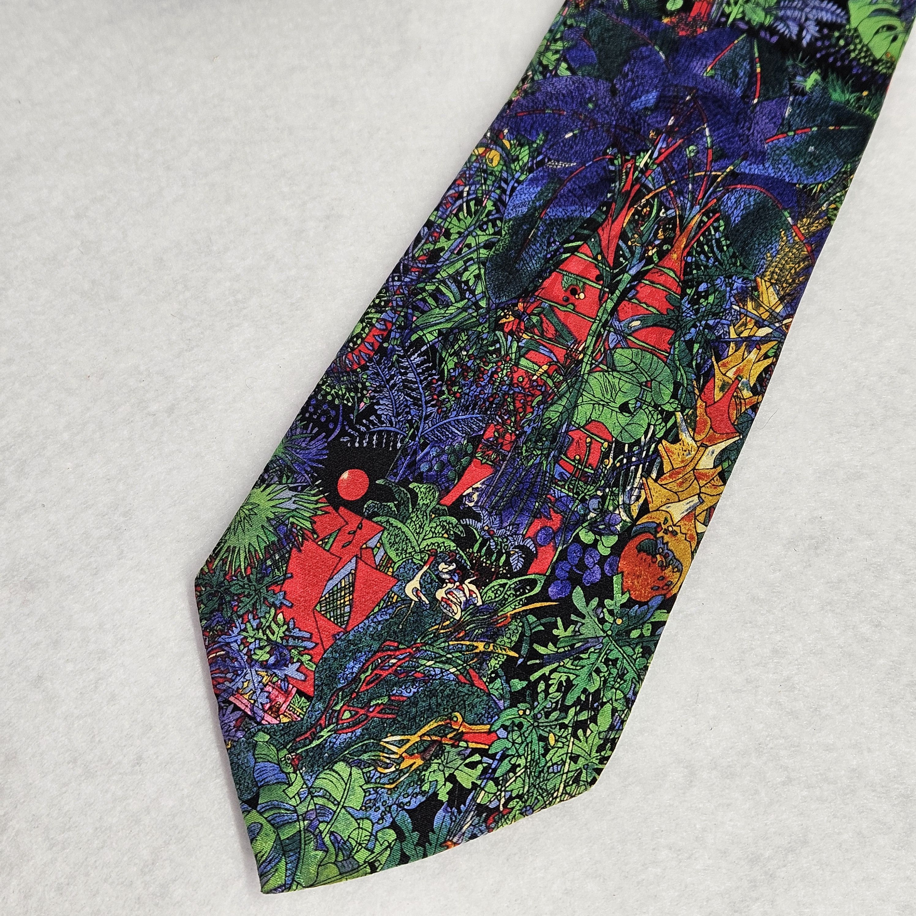 Other Jiang Tiefeng 60x3.5" RARE Necktie Tie 100% Silk Yunnan Size ONE SIZE - 9 Thumbnail