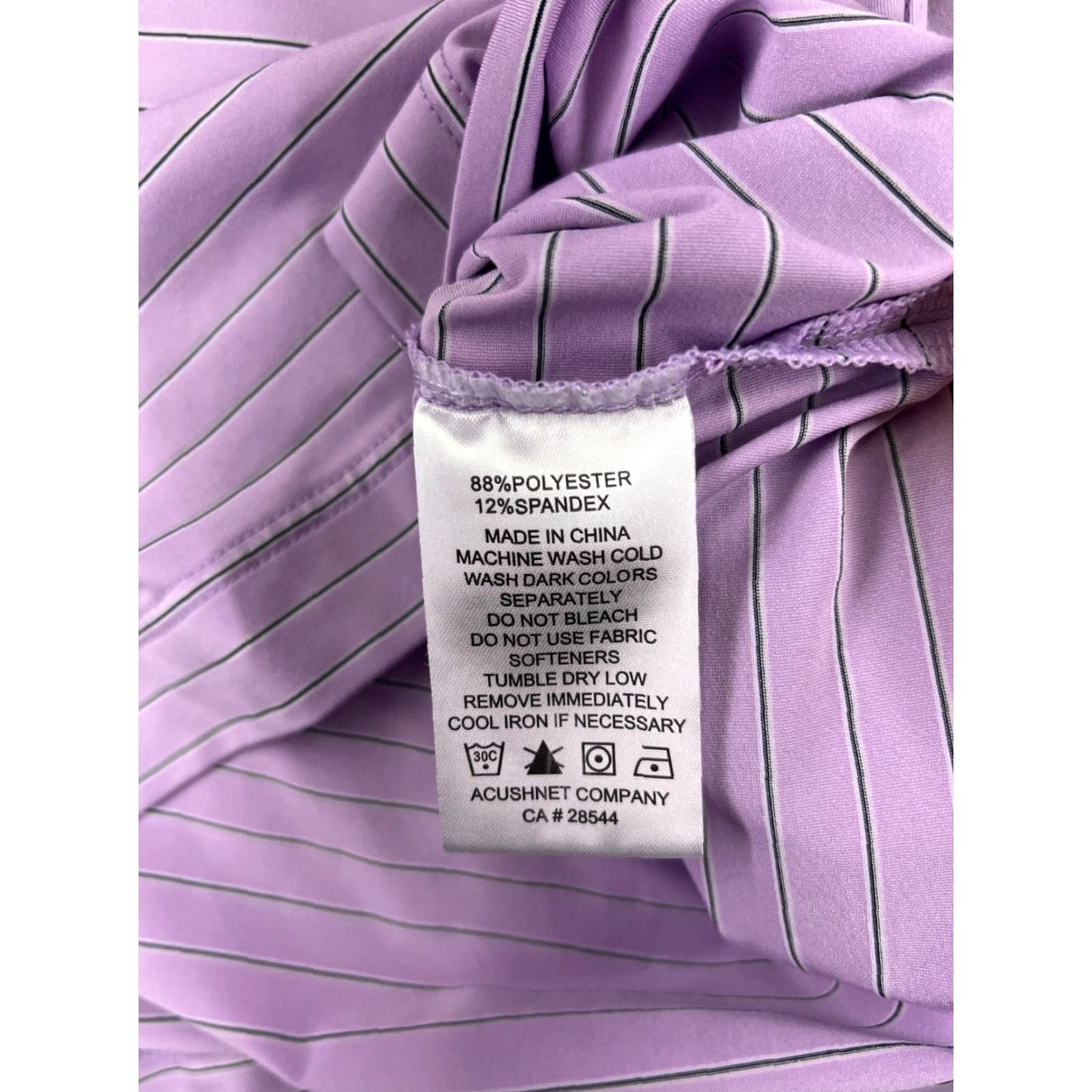 Footjoy FootJoy Polo Shirt Mens Large Purple Black Stripe Golf Lightweight Poly Shirt Size US L / EU 52-54 / 3 - 5 Thumbnail