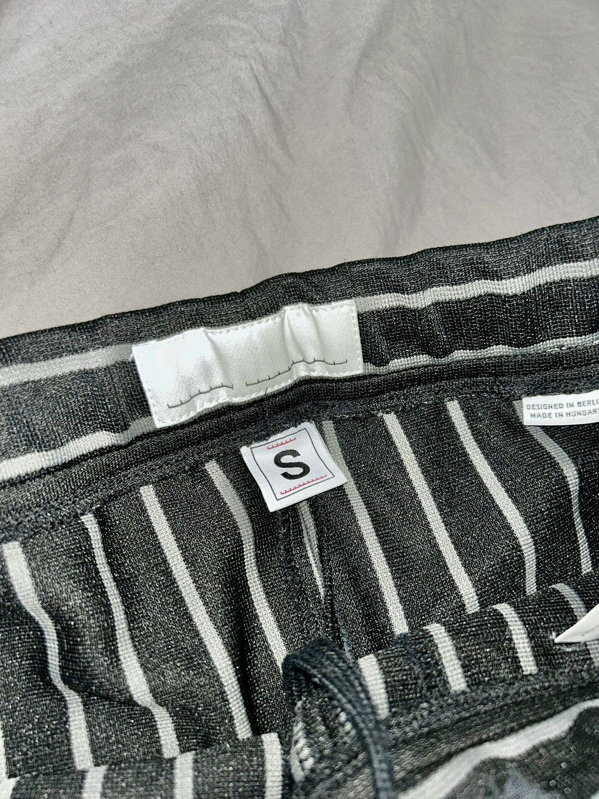 Random Identities Black Random Identities Striped Stretch Trouser (S) Size US 29 - 2 Thumbnail