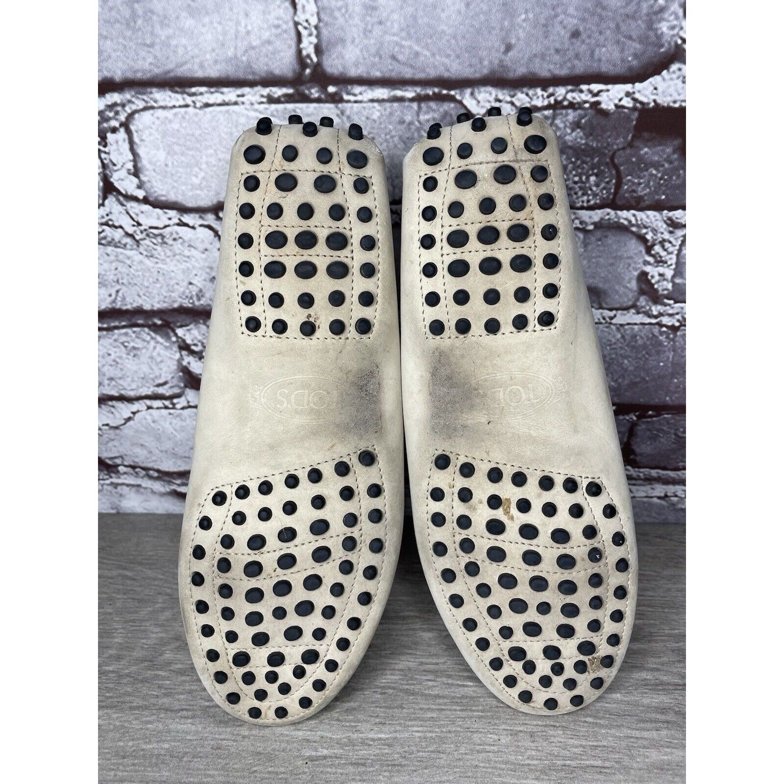 Tod's TOD'S Ivory Off White Suede Leather Moc Loafers Driving Shoe Size US 8 / IT 38 - 8 Thumbnail