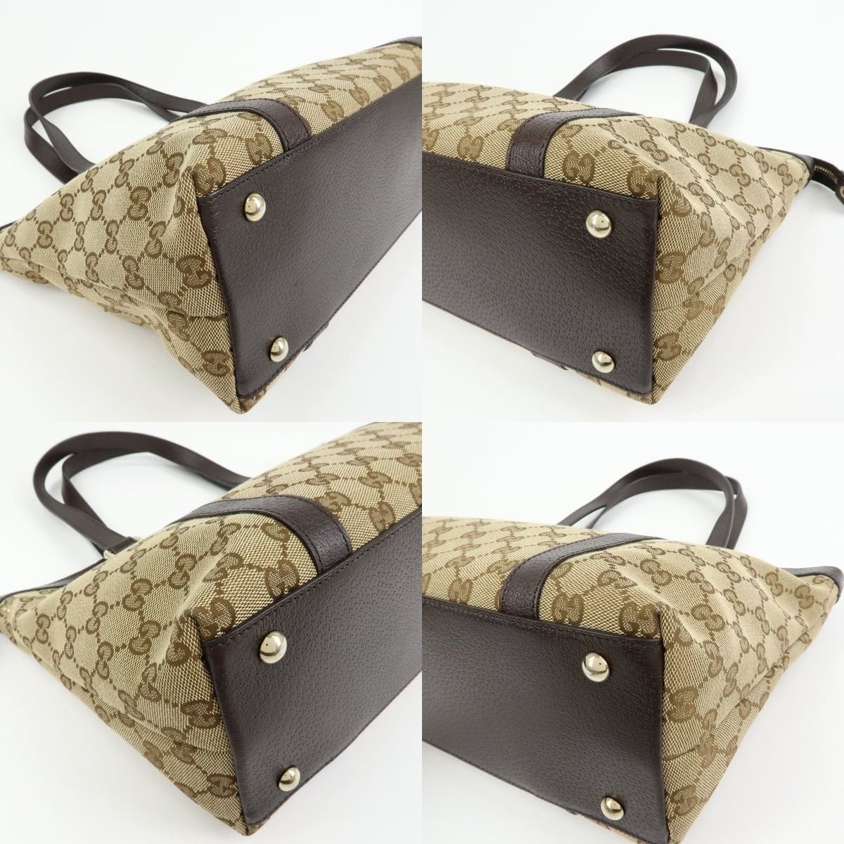 Gucci Gucci Abbey GG Canvas & Leather Tote Brown Size ONE SIZE - 5 Thumbnail