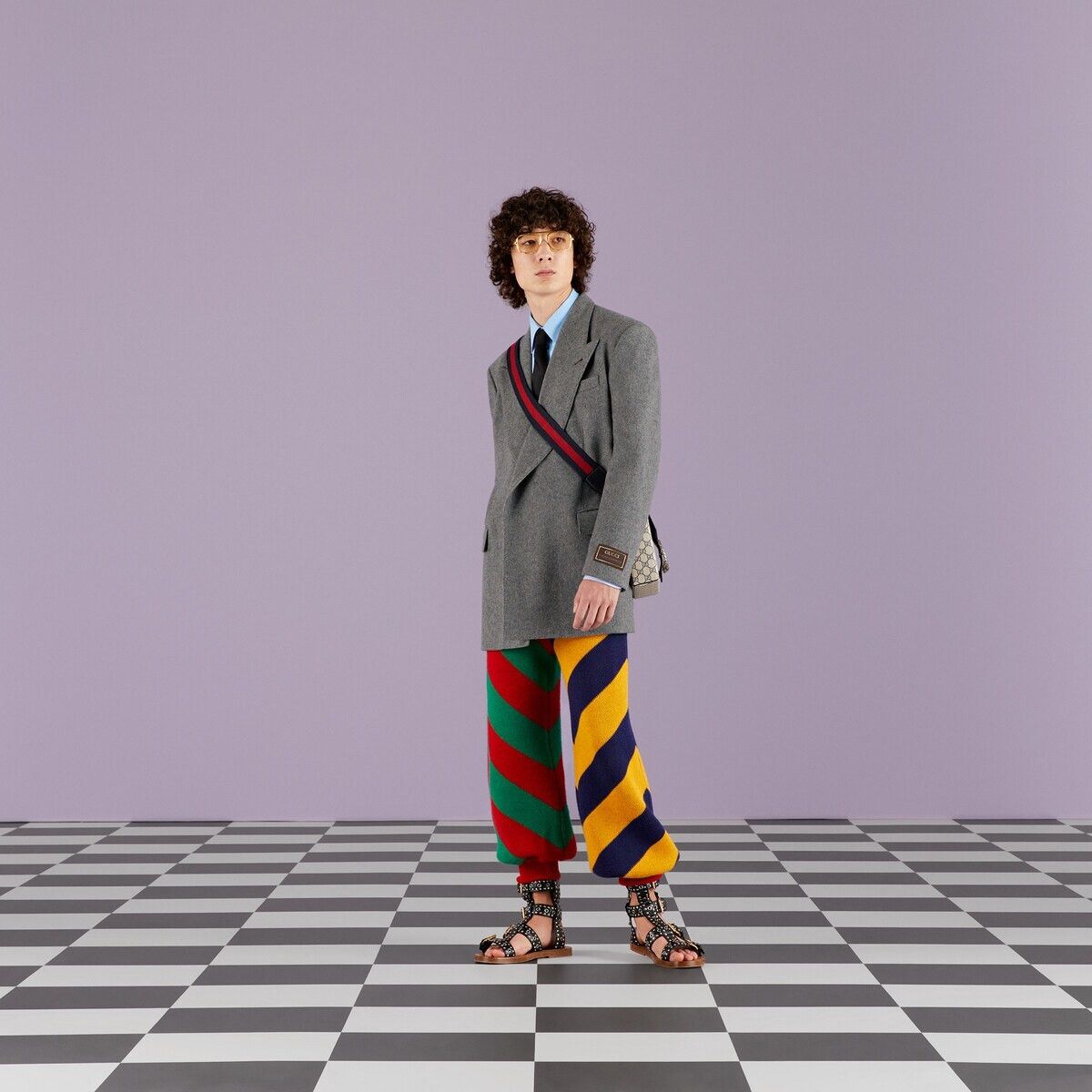 Gucci o1s1wg111025 Striped Jacquard Wool Knit Pant in Multicolor Size US 34 / EU 50 - 2 Thumbnail