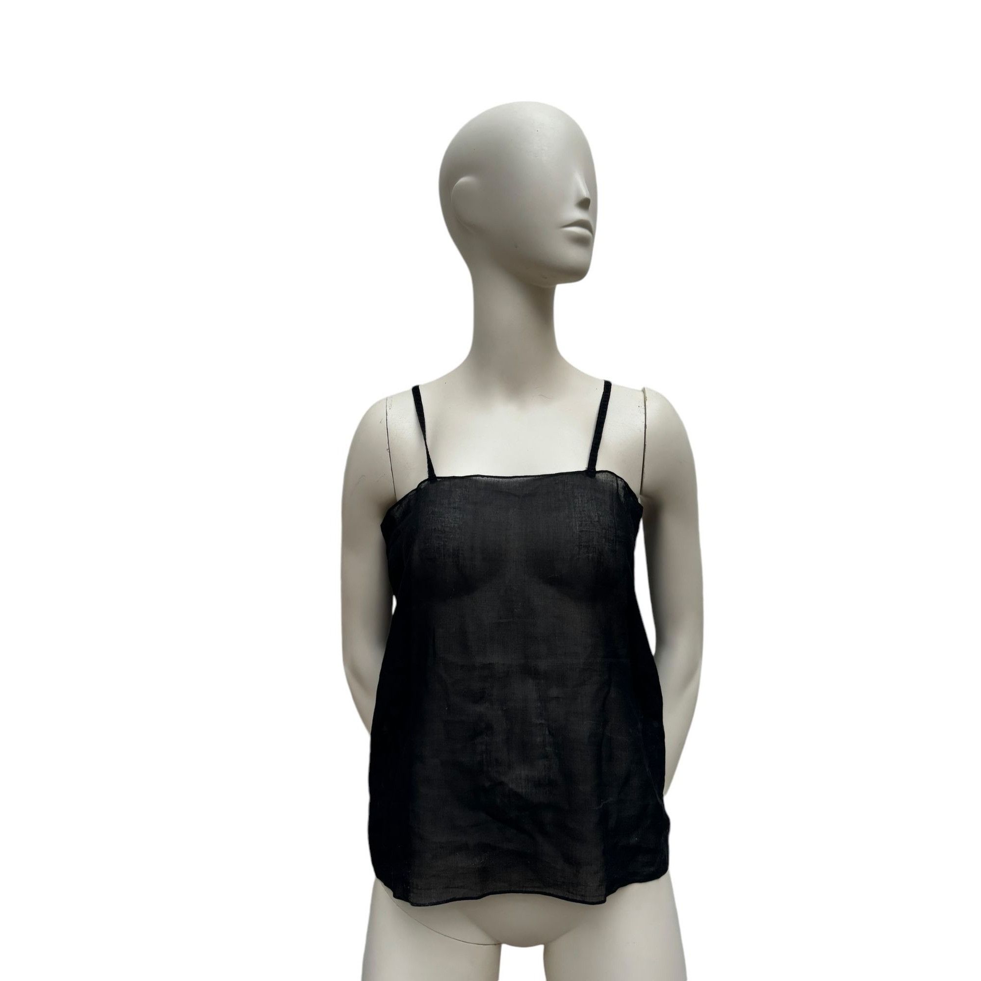 Chanel Vintage Black Sheer Silk Tank Top Size S / US 4 / IT 40 - 1 Thumbnail