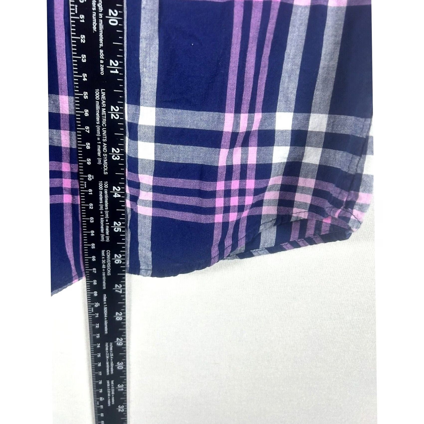 Talbots Talbots Plaid Purple Collared Button-Up Shirt Women's M Casual Long Sleeve 100% Cotton Button-Front Vintage: No Size M / US 6-8 / IT 42-44 - 5 Thumbnail