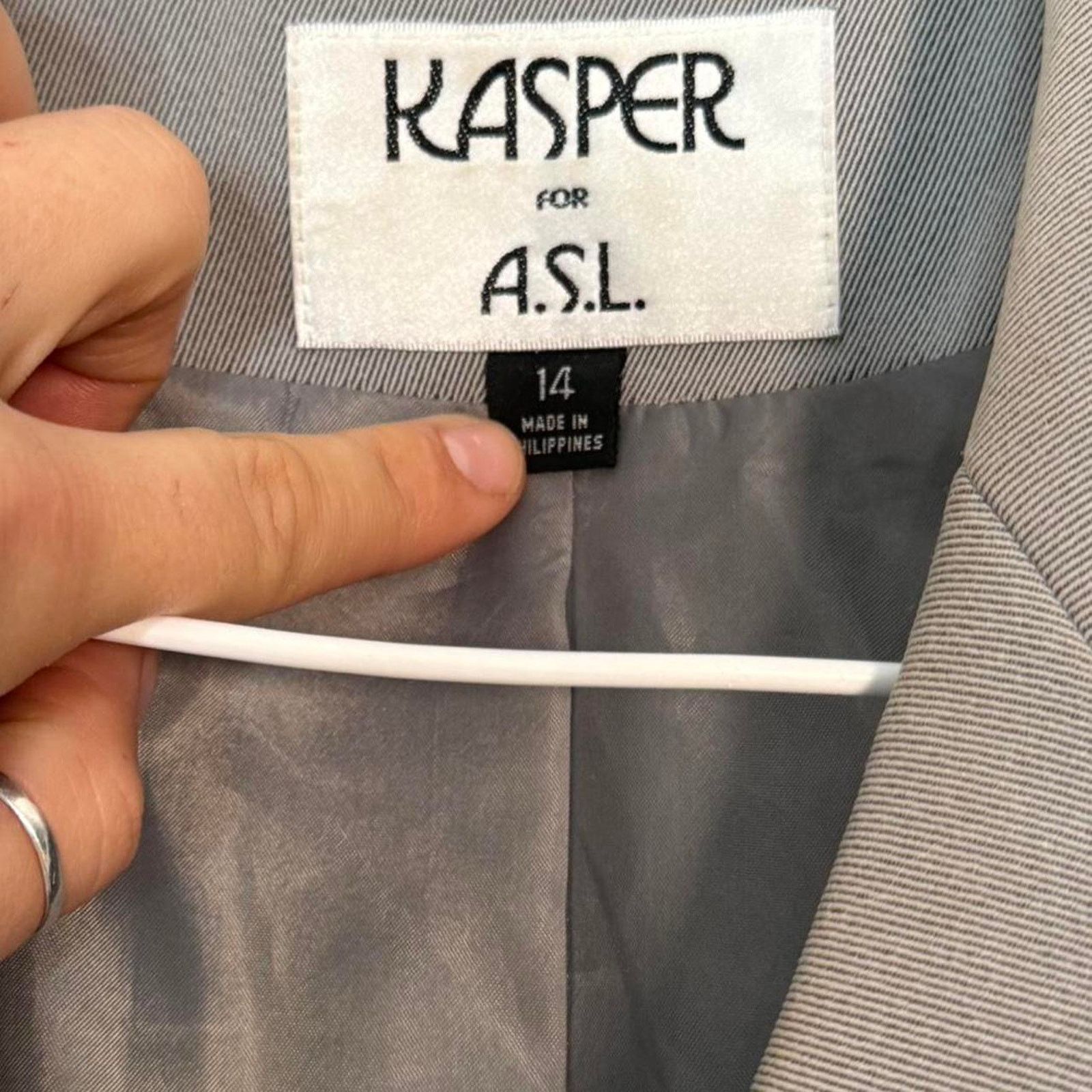 Kasper Vintage Double-Breasted Blazer Dress ✿ Size L / US 10 / IT 46 - 5 Thumbnail