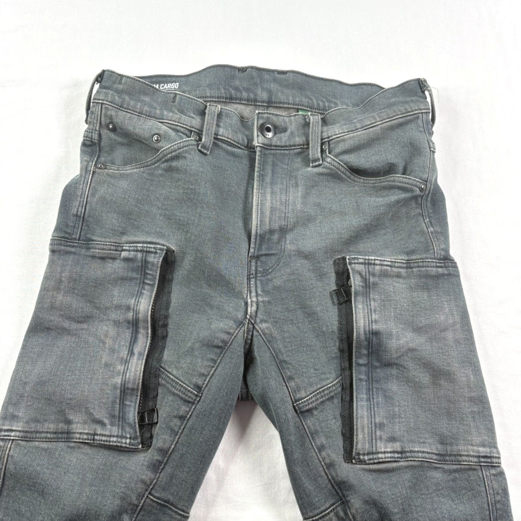 Vintage G Star Raw Jeans Slim 30x30 Gray Denim Men 3D Skinny Cotton Pocket Logo Regular Inseam 27 Size US 30 / EU 46 - 3 Thumbnail