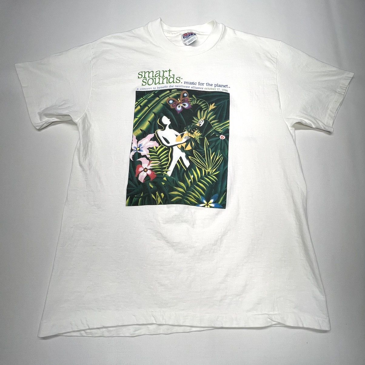 Vintage VTG Smart Sounds Tee Shirt White Rainforest Single Stitch Size US L / EU 52-54 / 3 - 1 Thumbnail