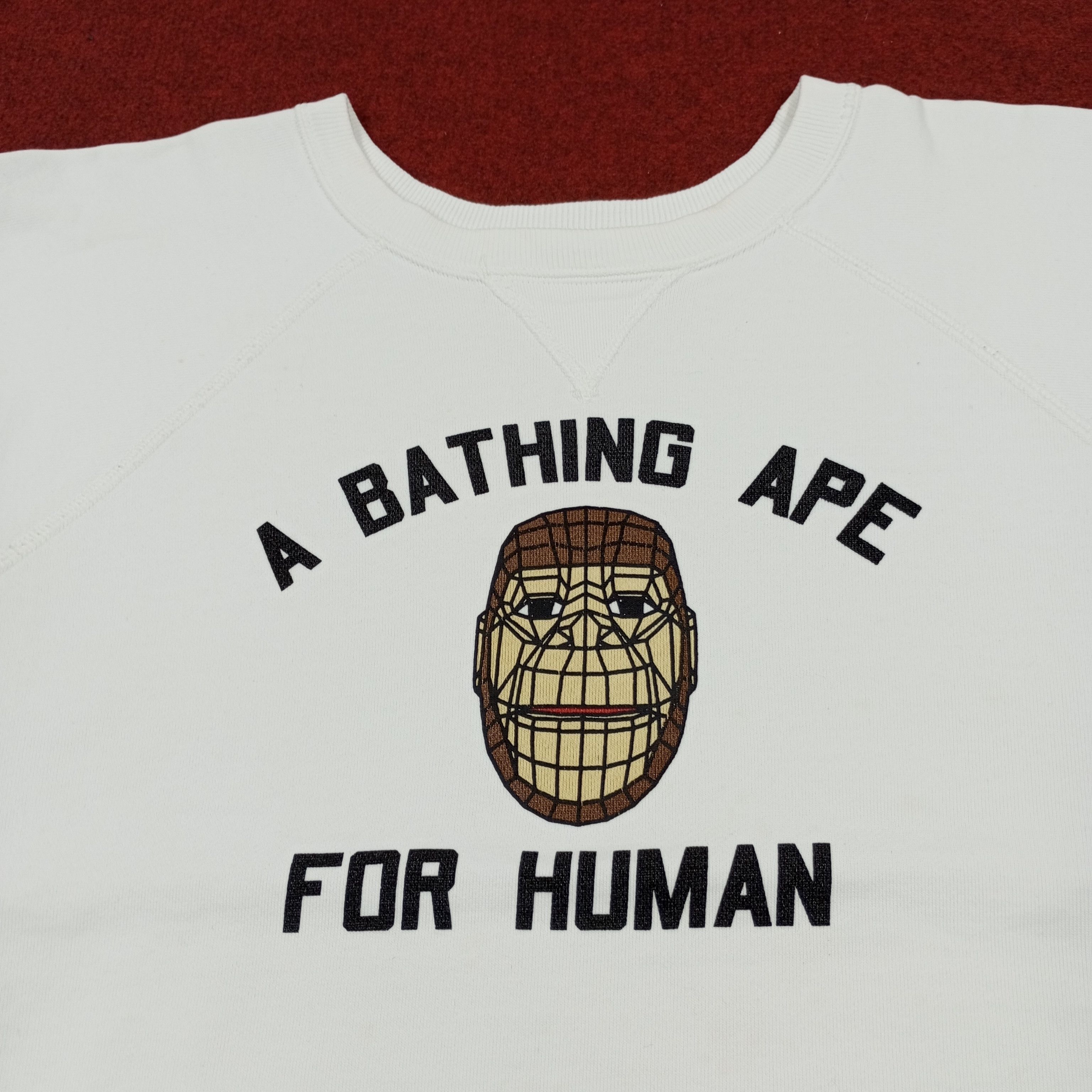 Bape × Vintage A Bathing Ape For Human Japanese Brand Streetwear Sweatshirt Size US L / EU 52-54 / 3 - 2 Thumbnail