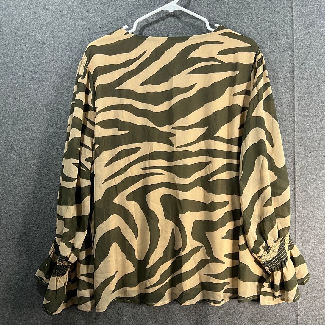 Other Studio Park x Leah Williams Printed Chiffon Blouse Size L / US 10 / IT 46 - 2 Thumbnail