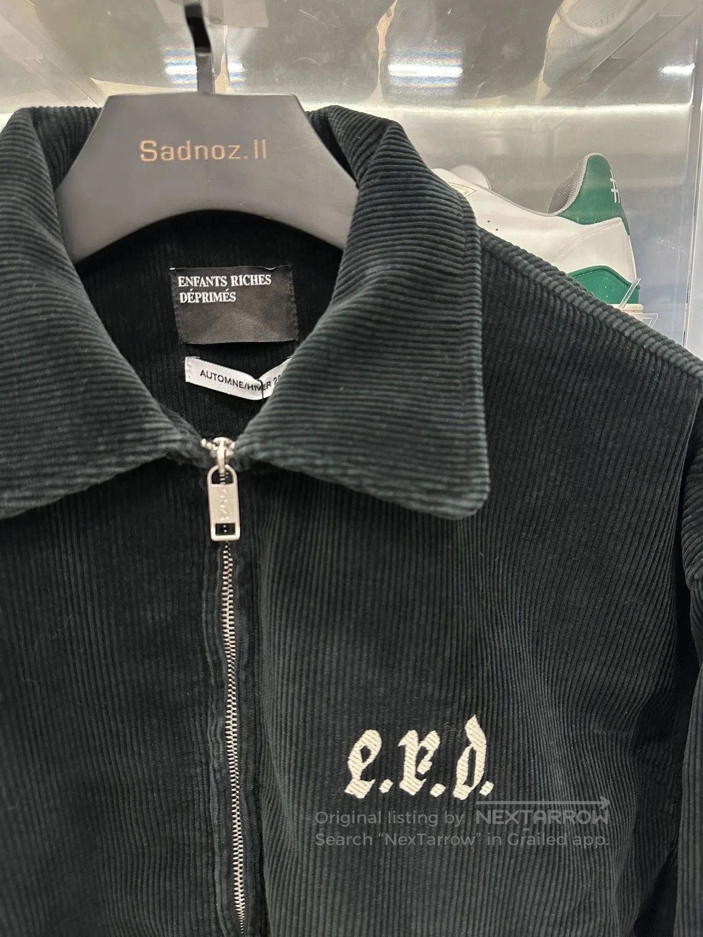 Enfants Riches Deprimes black corduroy short jacket with embroidery. Size US L / EU 52-54 / 3 - 2 Thumbnail
