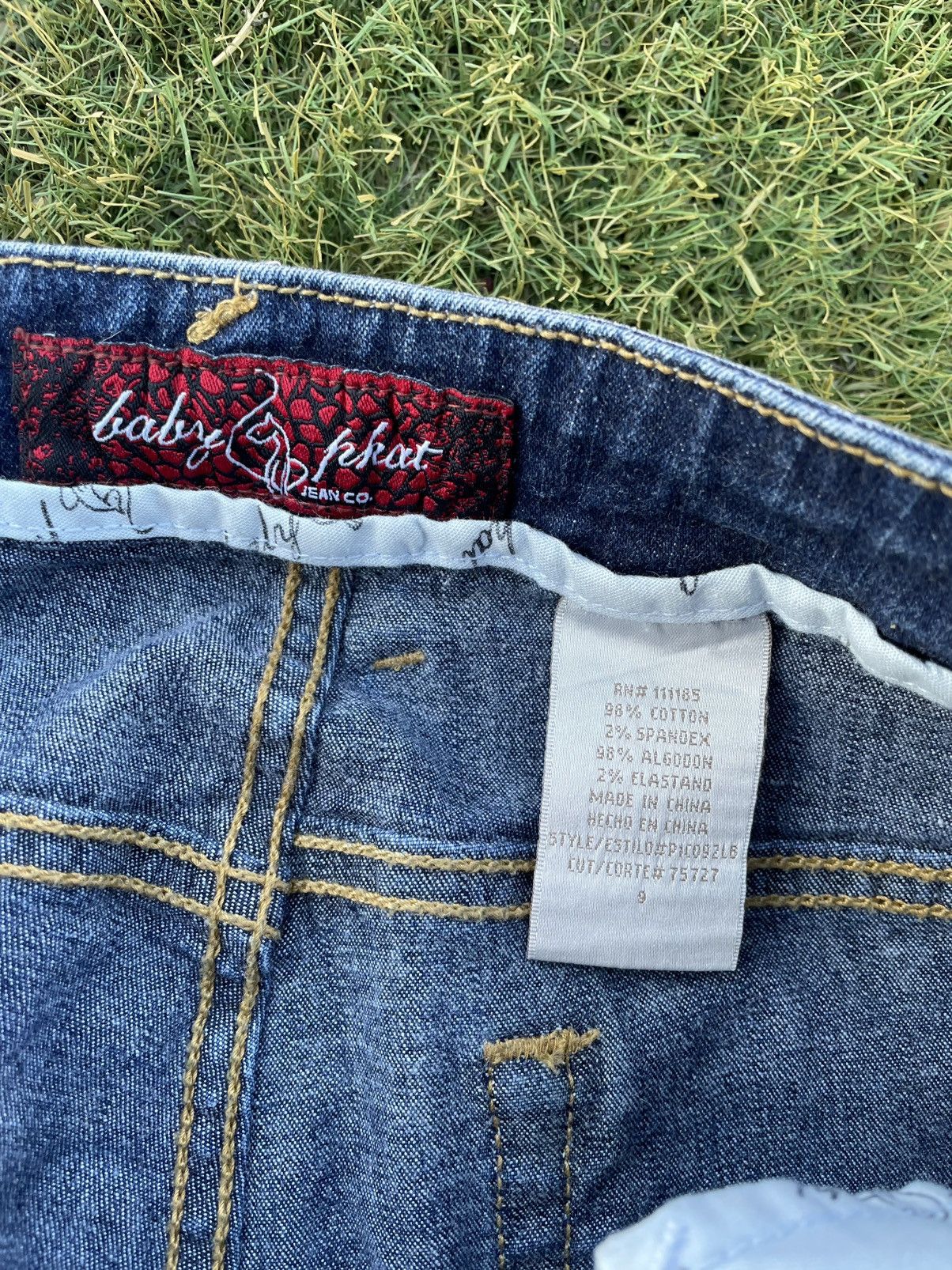 Other Vintage Y2K Baby Phat Women's Blue Jeans Size 9 Boot Cut Size 32" / US 10 / IT 46 - 6 Thumbnail