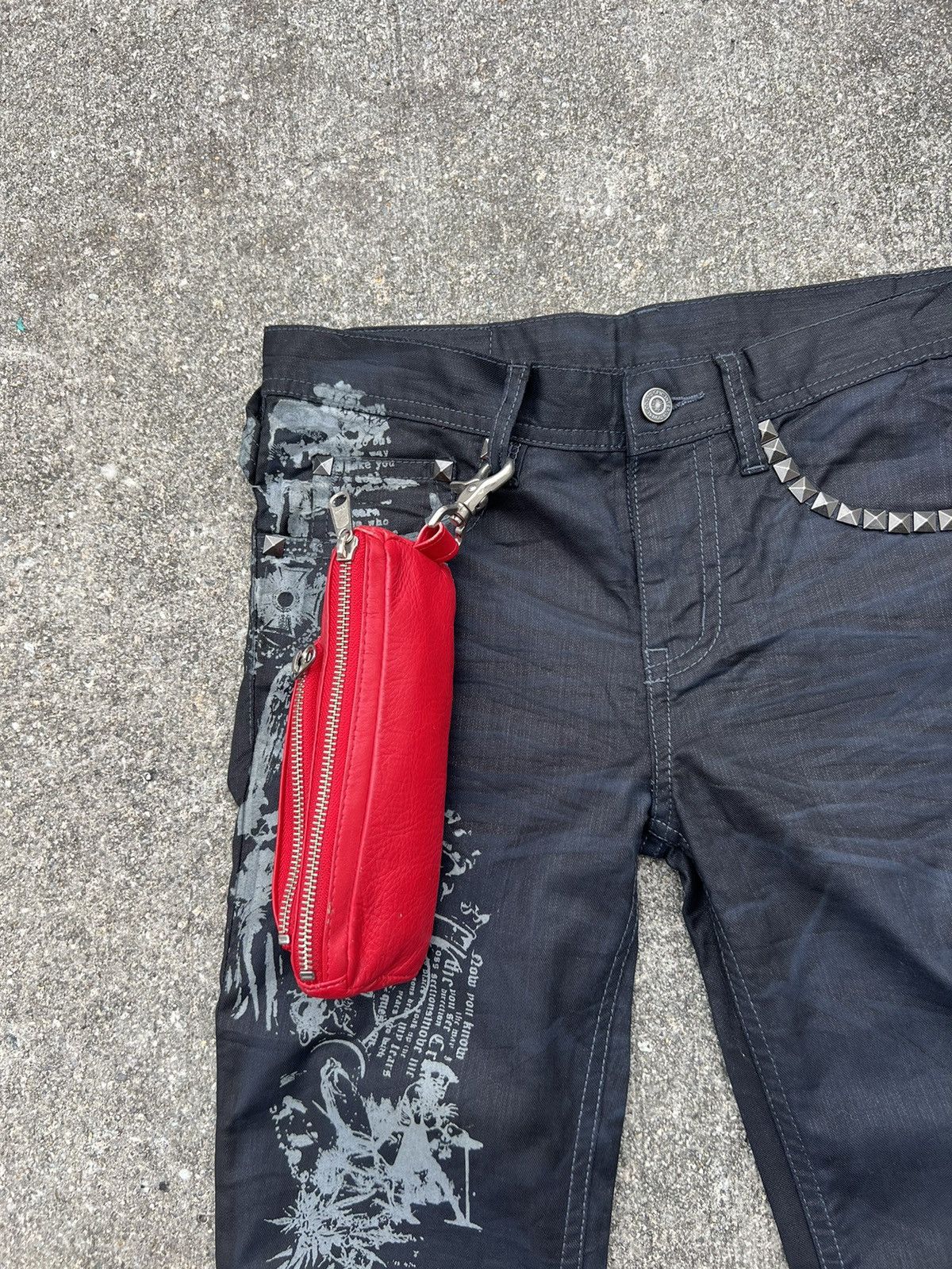 Japanese Brand × Vintage Vintage Milk Boy Japan Red Leather Small Pouch Bag Size ONE SIZE - 4 Thumbnail