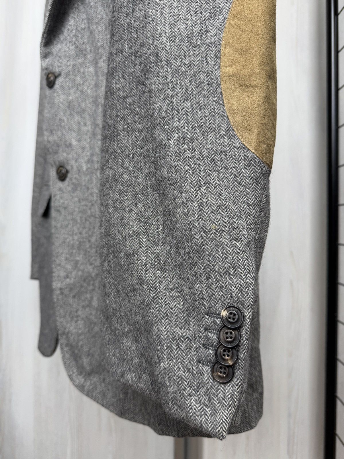 Pal Zileri Pal Zileri Concept grey wool cashmere herringbone blazer Size 46R - 8 Thumbnail