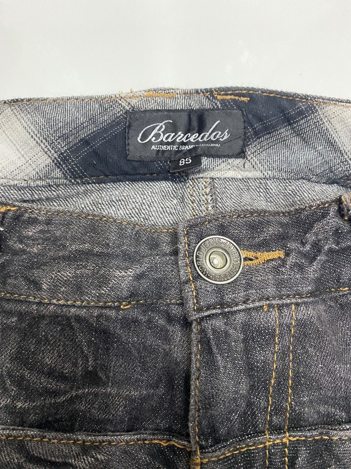 Hysteric Glamour × If Six Was Nine × Kapital SICK🔥DOUBLE WAIST BARCEDOS RUSTY DISTRESSED DENIM JEANS Size US 32 / EU 48 - 11 Thumbnail