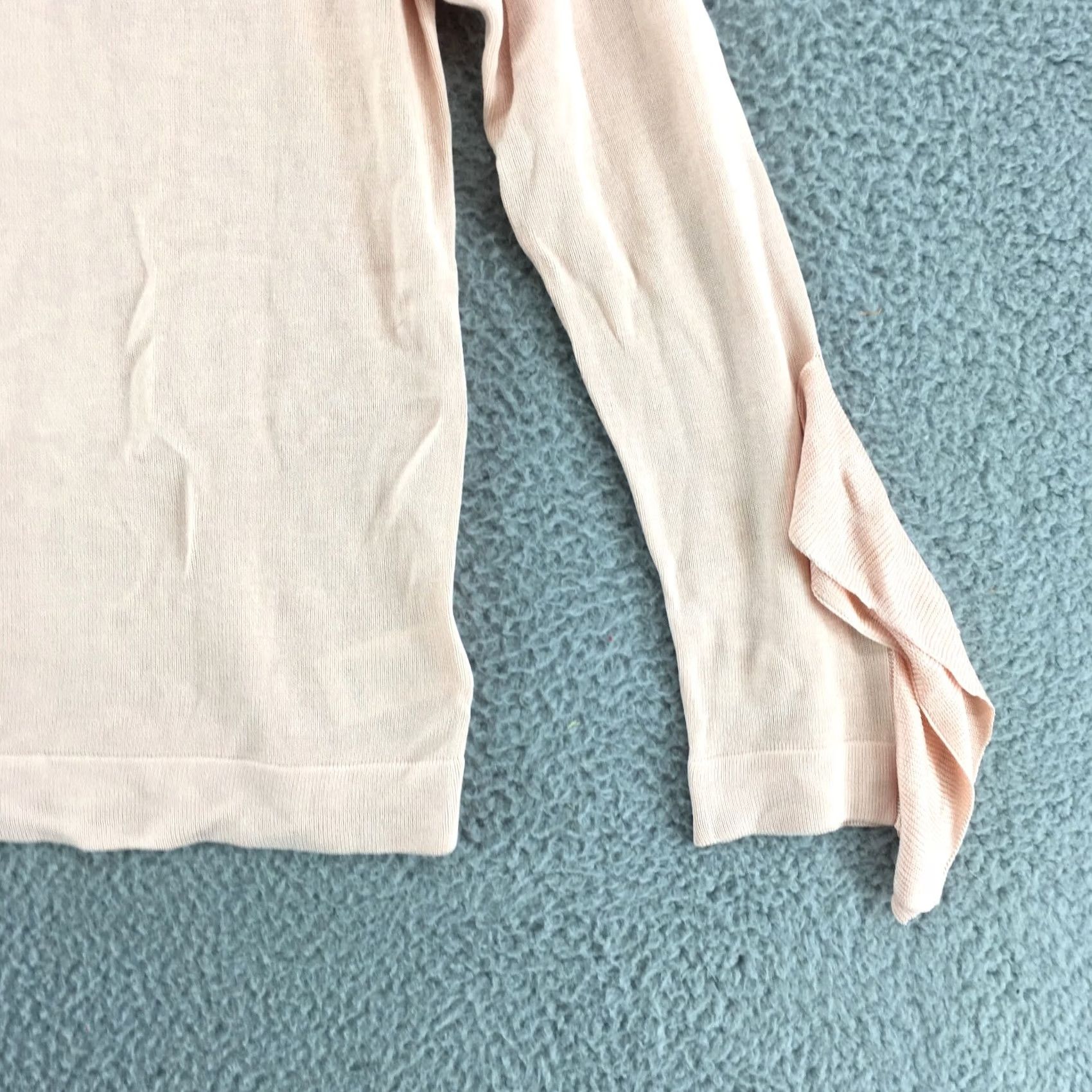 Ellen Tracy Ellen Tracy Pullover Sweater Womens M Pink Ruffle Long Sleeve Round Neck Knitted Size M / US 6-8 / IT 42-44 - 3 Thumbnail
