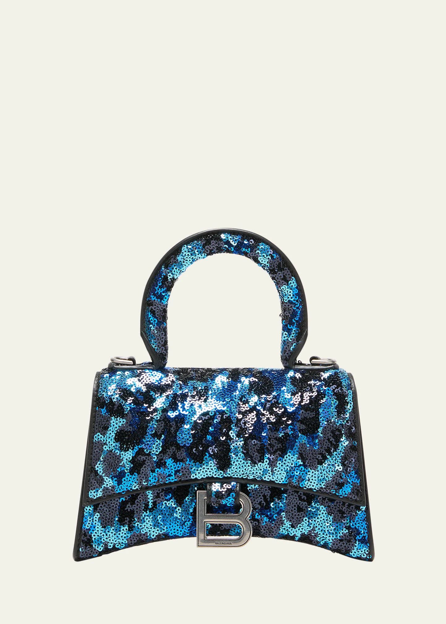 Balenciaga o1la1rc1a1024 Size: OS / Hourglass Top Handle Bag in Blue Size ONE SIZE - 1 Thumbnail