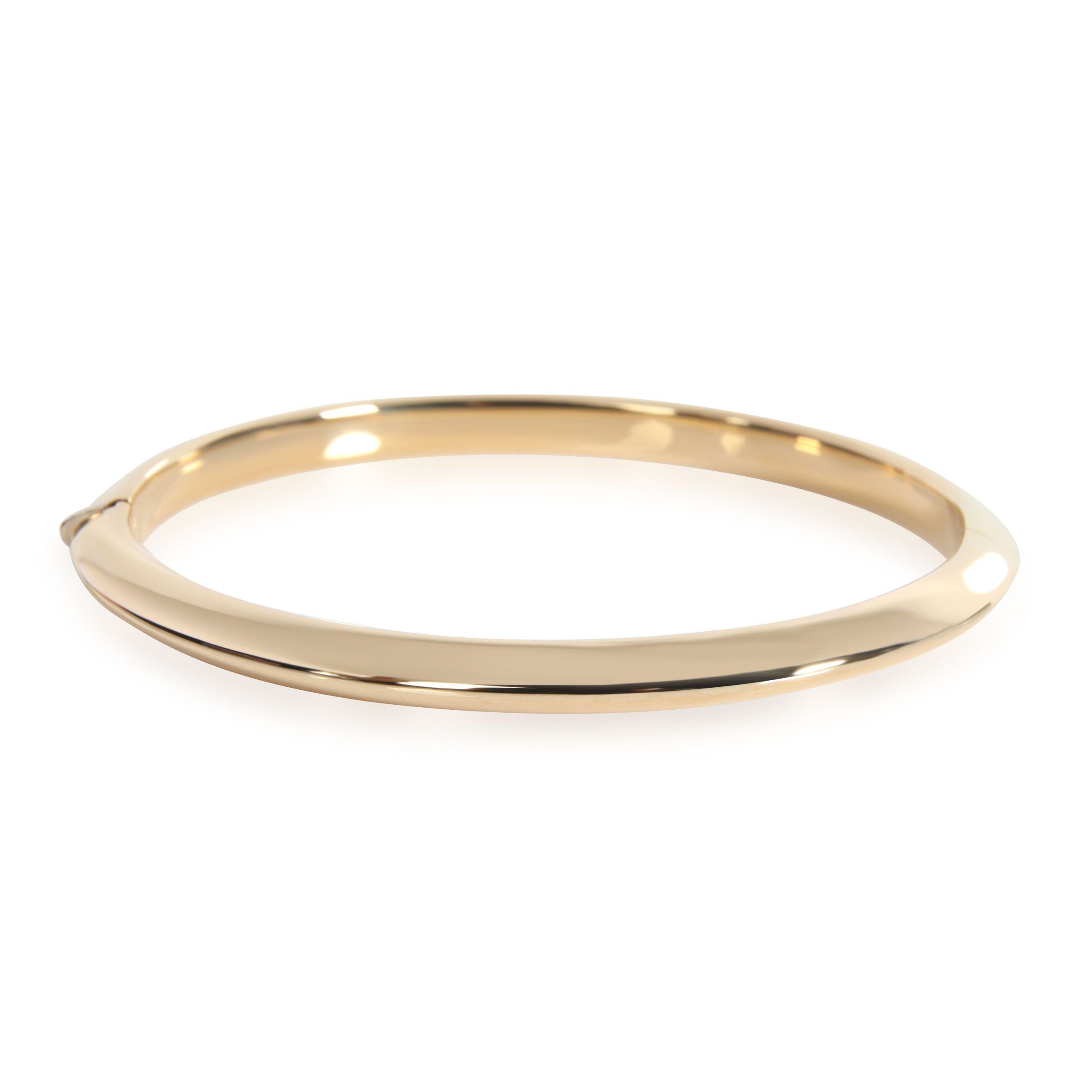 image of Tiffany Co Roberto Coin Classic Knife Edge Bangle In 18K Yellow Gold, Women's