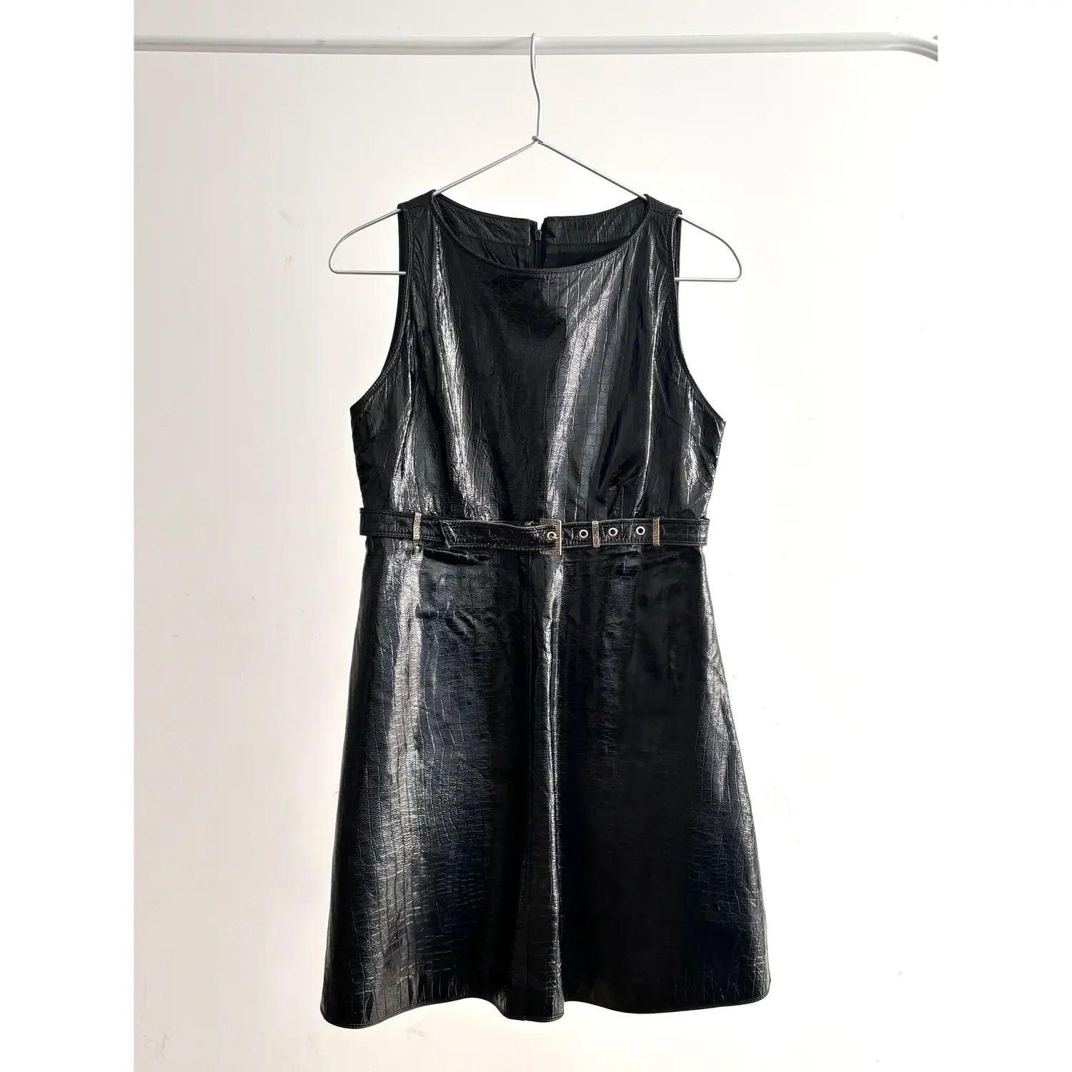 Versace × Vintage Versace Leather Dress FW 1994 Runaway Python Midi Size S / US 4 / IT 40 - 2 Thumbnail