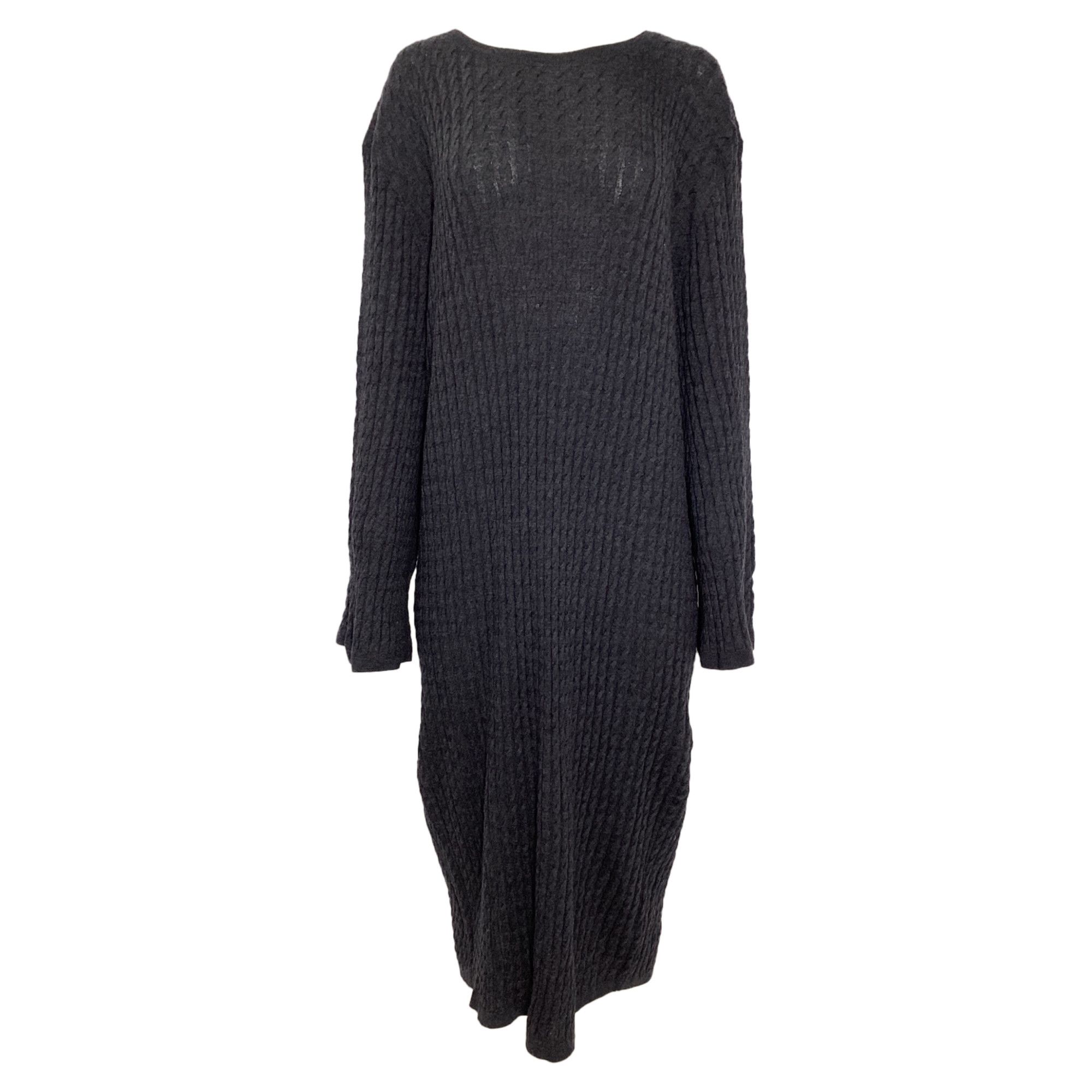 Toteme Totême Cable Knit Midi Dress in Grey Wool Size XXS / US 00 / IT 34 - 1 Thumbnail