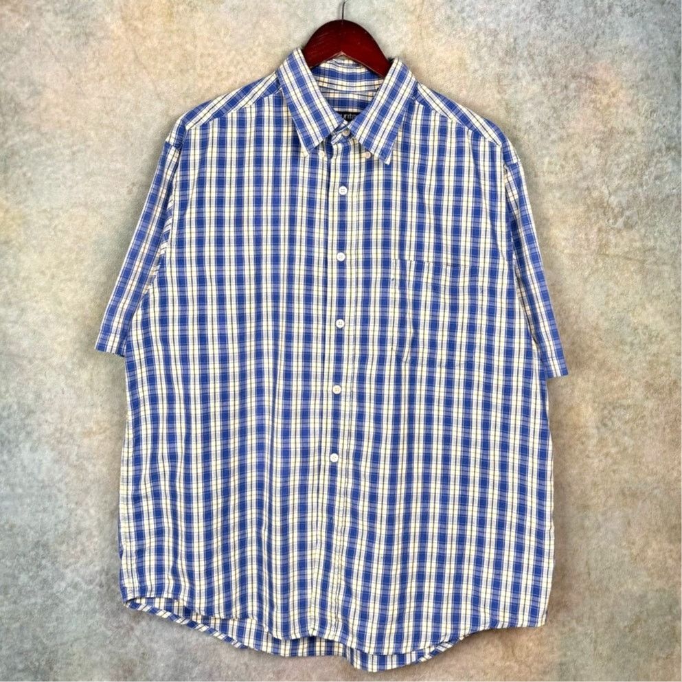 Puritan × Vintage VTG 90s Puritan Plaid Short Sleeve Shirt Mens Sz L Size US L / EU 52-54 / 3 - 2 Thumbnail