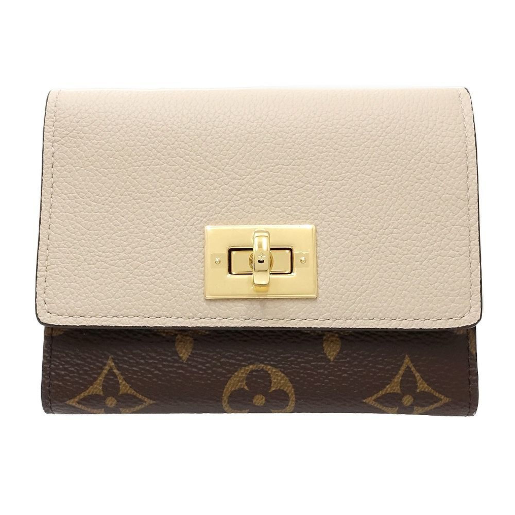 Louis Vuitton Monogram Tri-fold Wallet M82398 Portefeuille Victorine Brown  Greige 181182