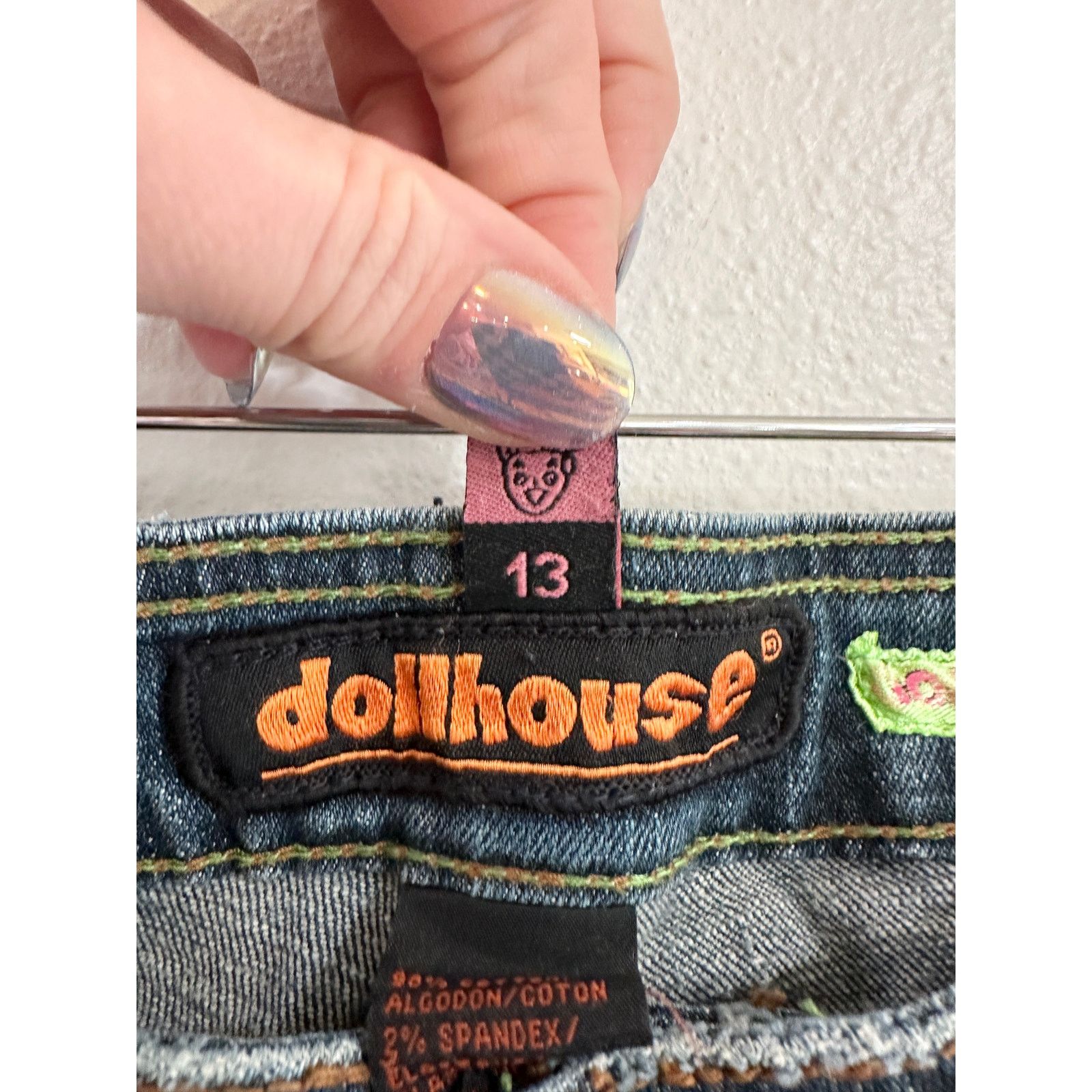 Vintage Y2K Dollhouse Low Rise Bareback Flare Jeans size 13 Size 32" / US 10 / IT 46 - 5 Thumbnail
