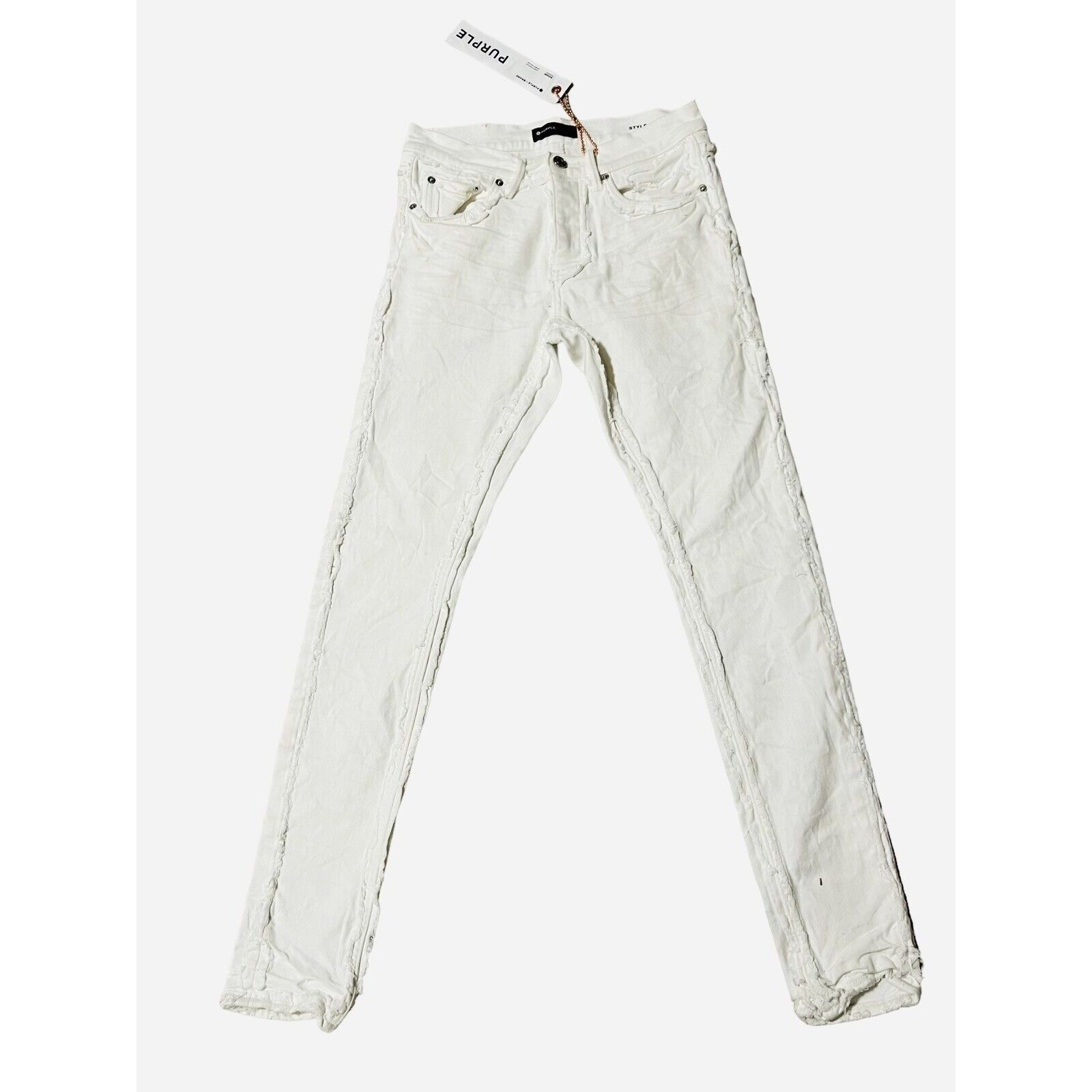 Purple Brand Purple Brand Jeans Mens Slim Fit P001 White 29/30 Size US 29 - 1 Thumbnail