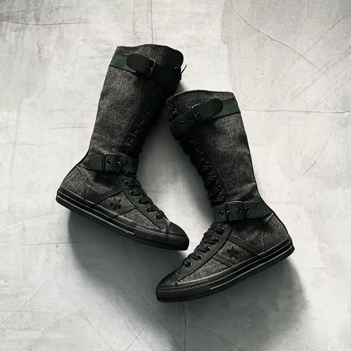 Avant Garde x Converse High Vintage Boxing Moto Biker Boots Sneakers Shoes, Women's (Size 9.5)