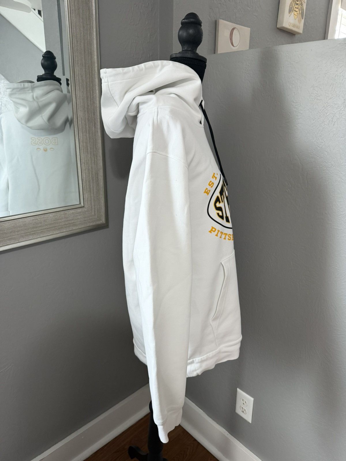 Hugo Boss Boss x NFL Pittsburgh Steelers White Hooded Sweater Size XL. Size US XL / EU 56 / 4 - 6 Thumbnail