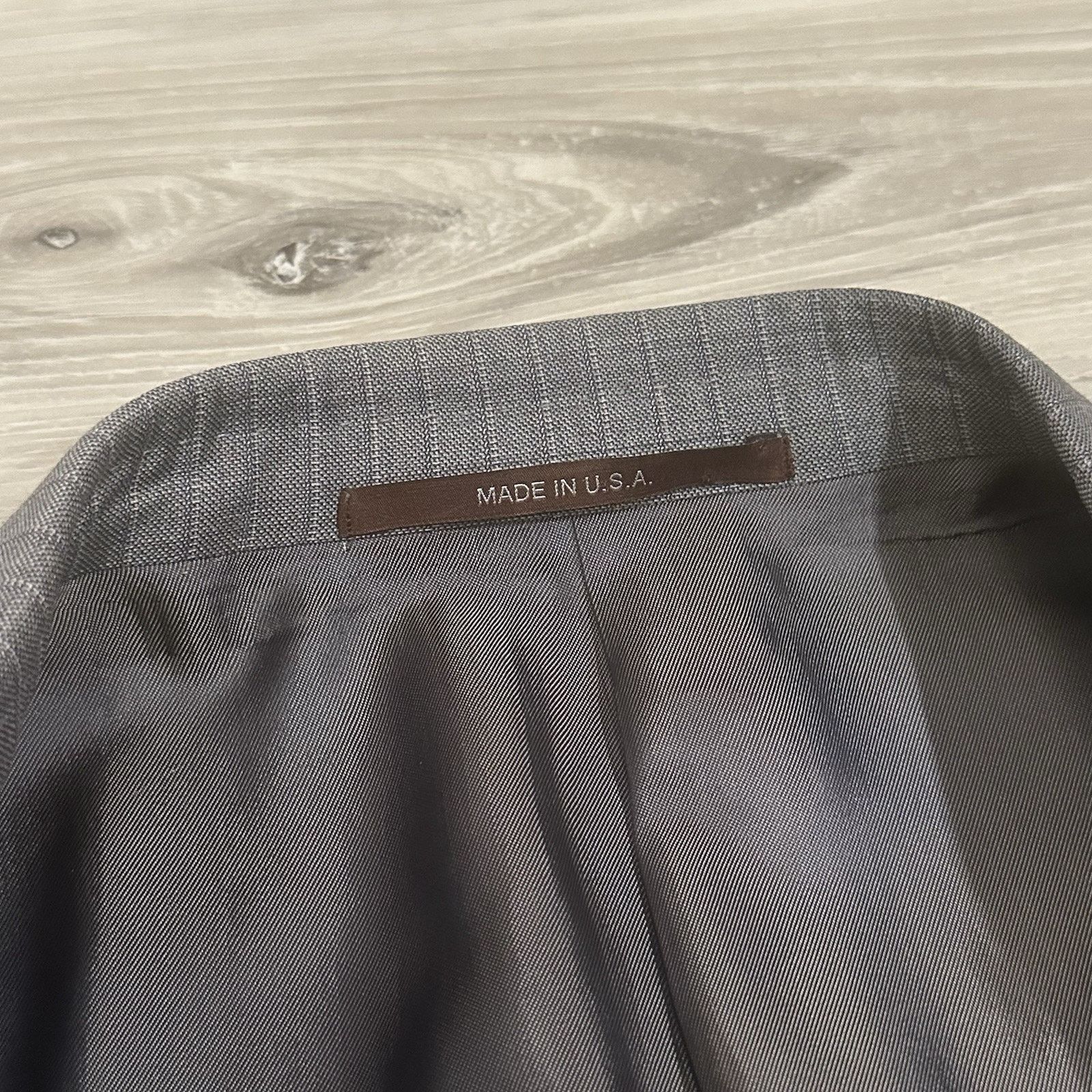 Hickey Freeman Hickey Freeman Mens 2 Piece Suit 42R Solid Grey Pleated Size 42R - 11 Thumbnail