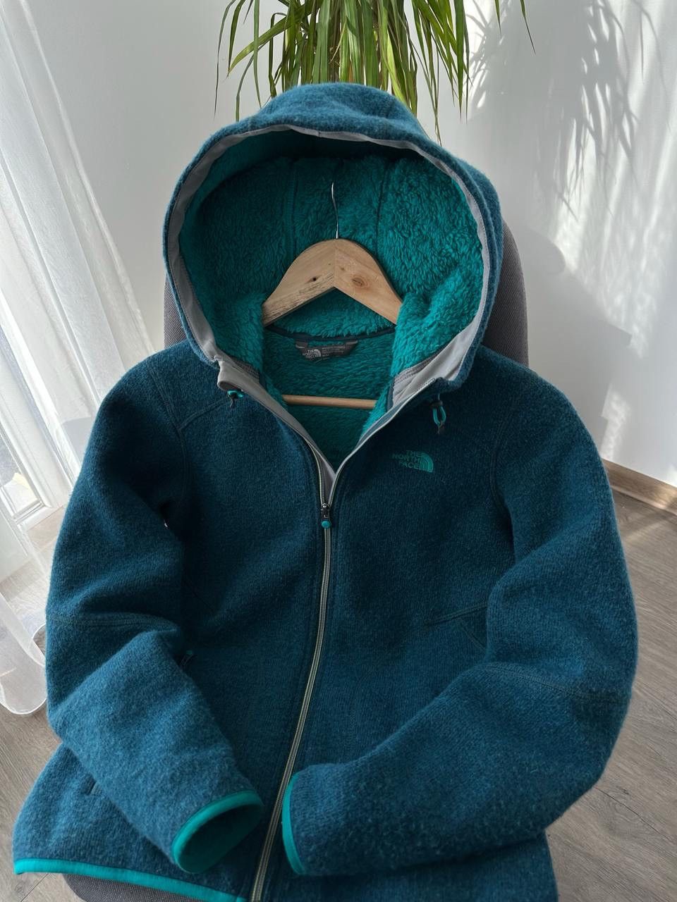 The North Face × Vintage Vintage The North Face Outdoor Blue Fur Zip Hoodie Size US M / EU 48-50 / 2 - 22 Thumbnail